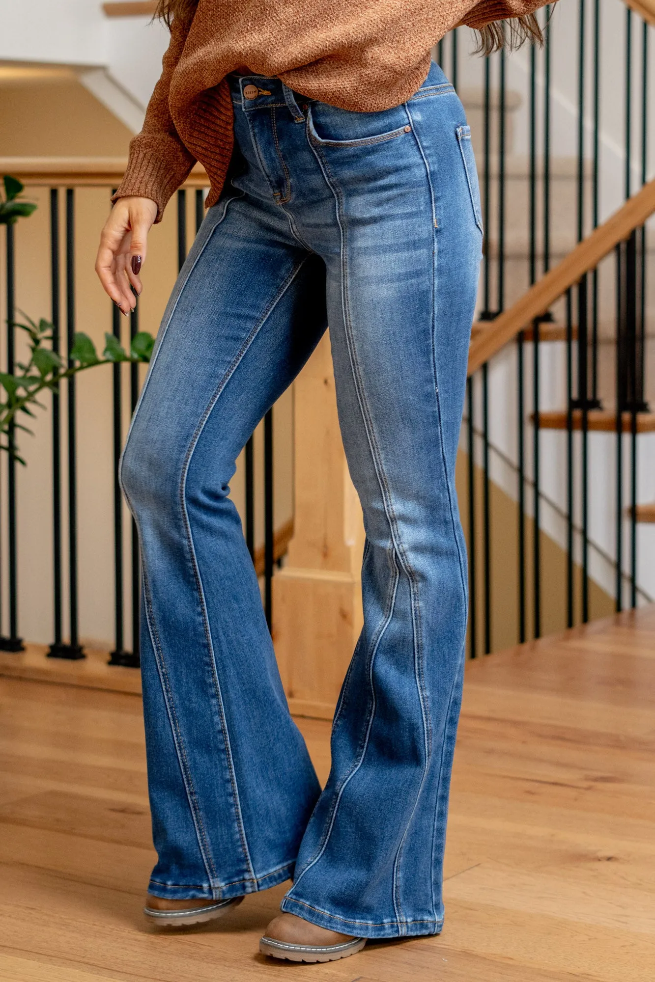 Pinnacle High Rise Front Seam Flare
