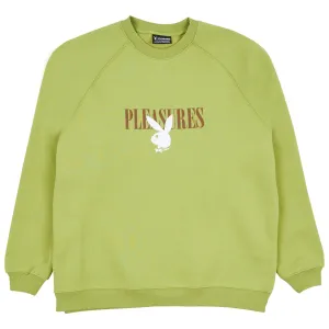 Pleasures Men x PLAYBOY Bunny Logo Crewneck Green