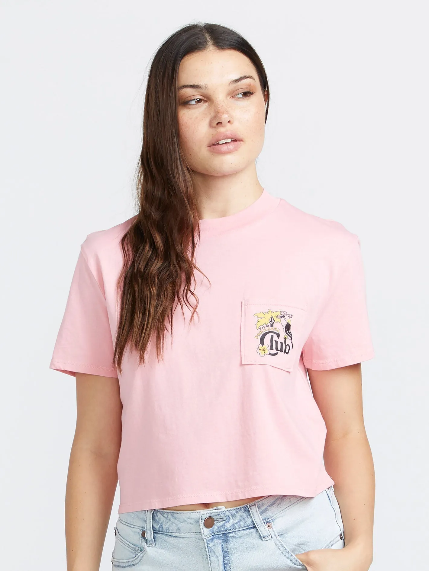 Pocket Dial T-shirt - GUAVA