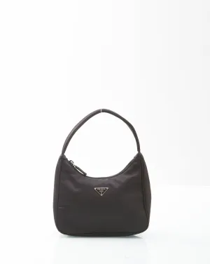 Prada Black Nylon Tessuto First Edition Shoulder Bag