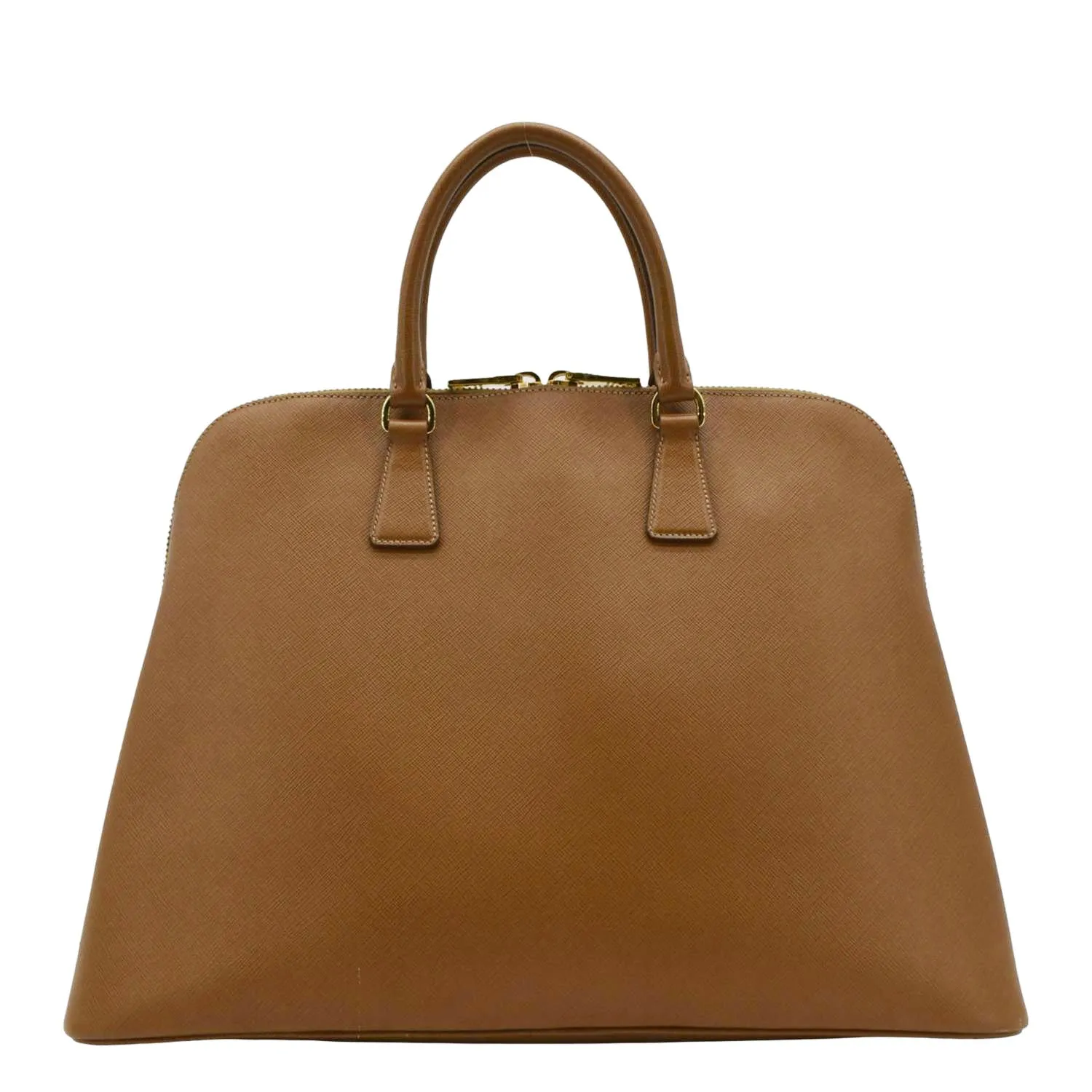 PRADA Promenade Saffiano Leather Satchel Bag Light Brown