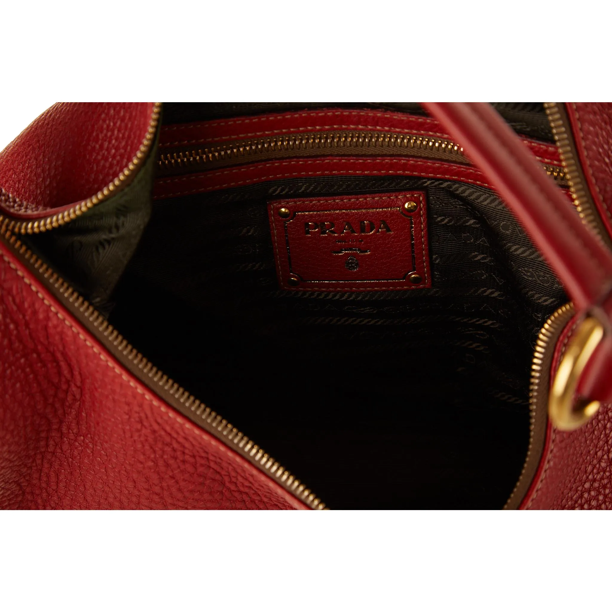 Prada Red Logo Shoulder Bag