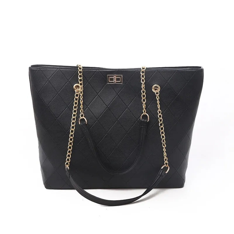 PU Leather Women Tote Large Handbags