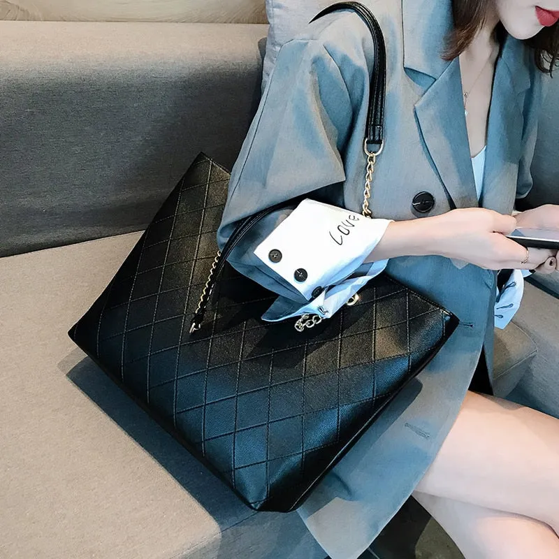 PU Leather Women Tote Large Handbags