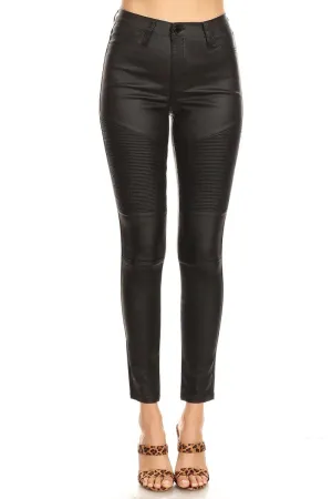PU Moto Skinny Jeans