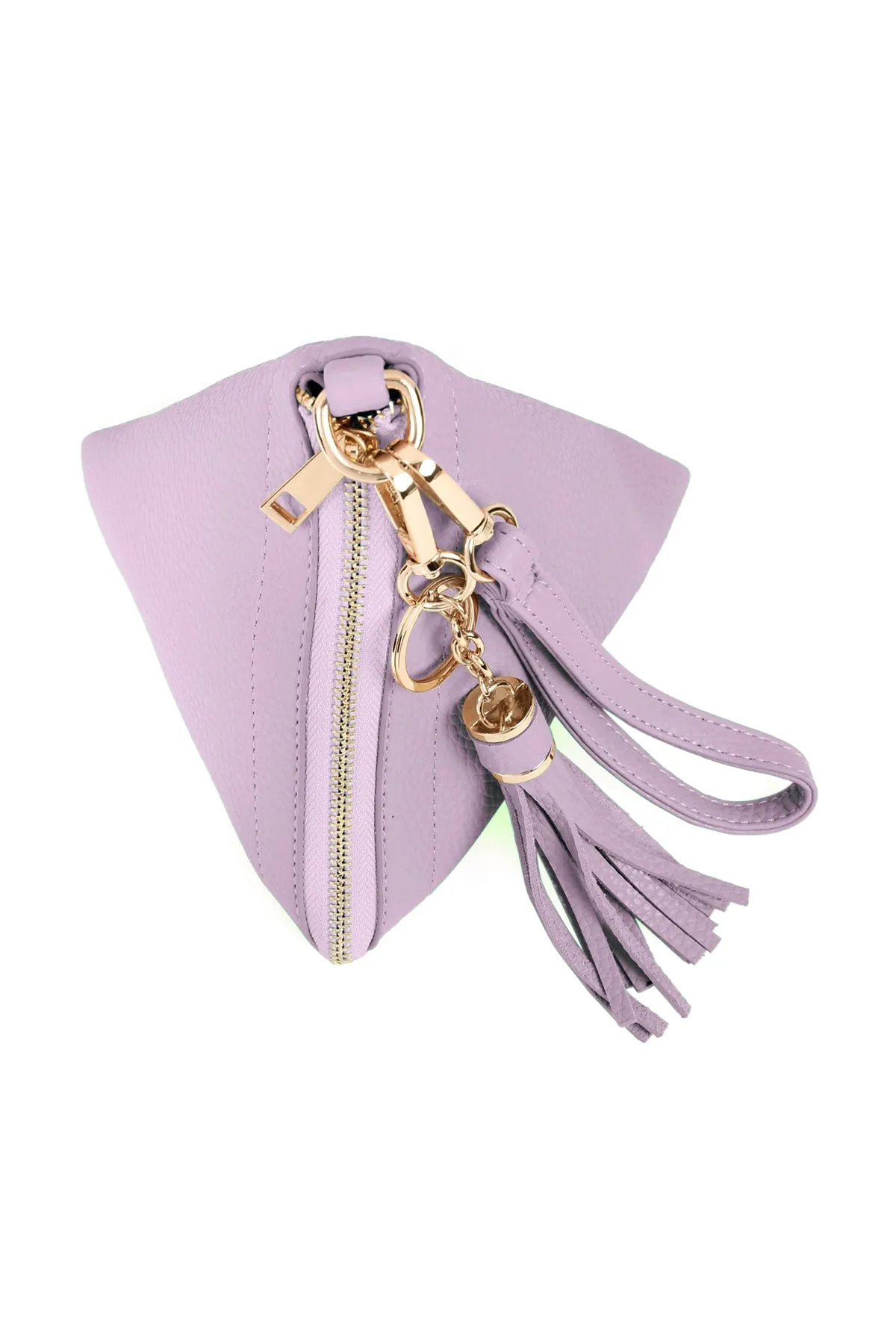 Pyramid Shape Leather Wristlet Bag Light Purple - Pack of 6