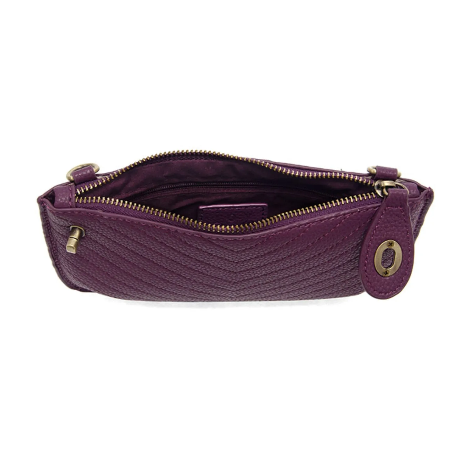 Quilted Mini Clutch-Plum