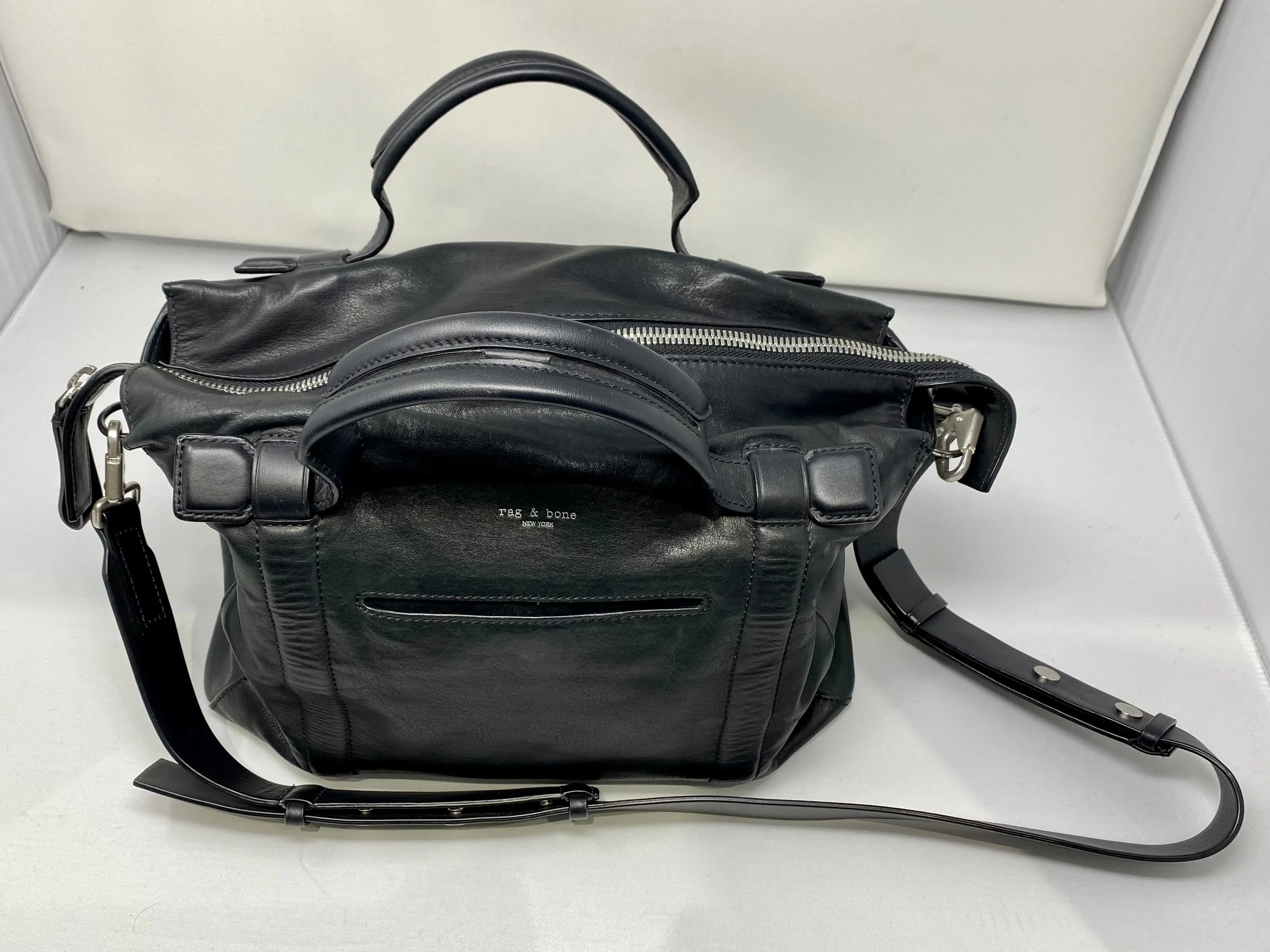 Rag & Bone Black Aston Satchel Bag