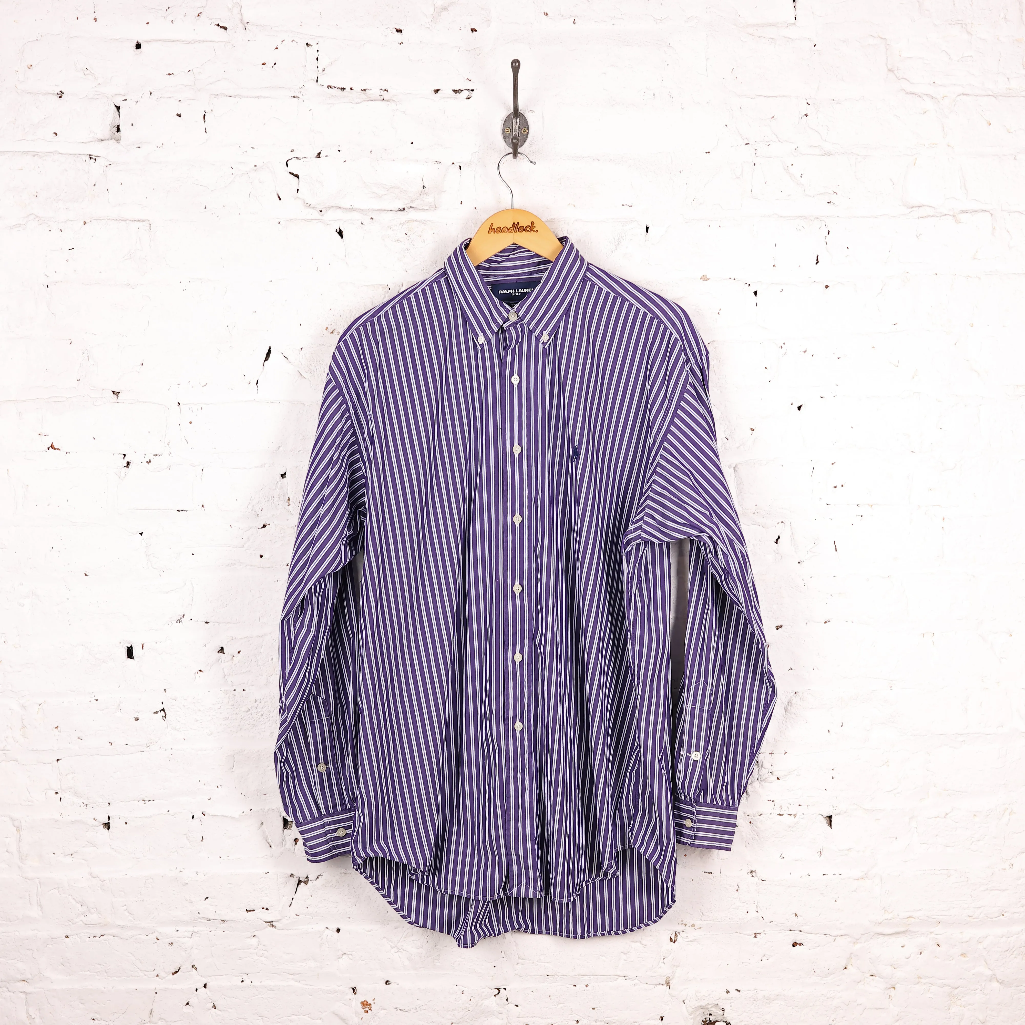 Ralph Lauren Golf Tilden Striped Shirt - Blue - L