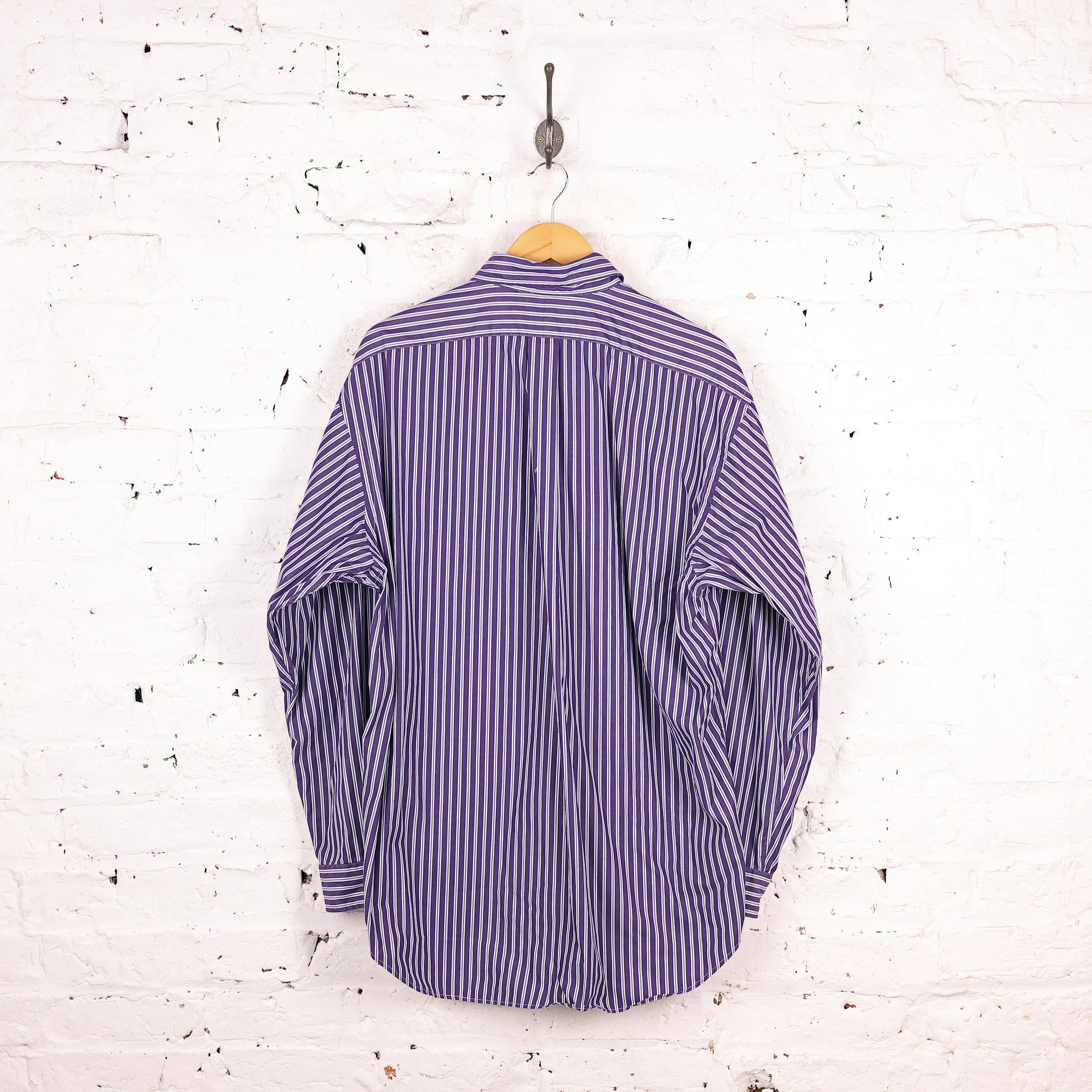 Ralph Lauren Golf Tilden Striped Shirt - Blue - L