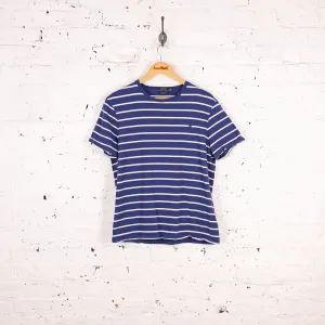 Ralph Lauren Short Sleeve Striped T Shirt - Blue - L