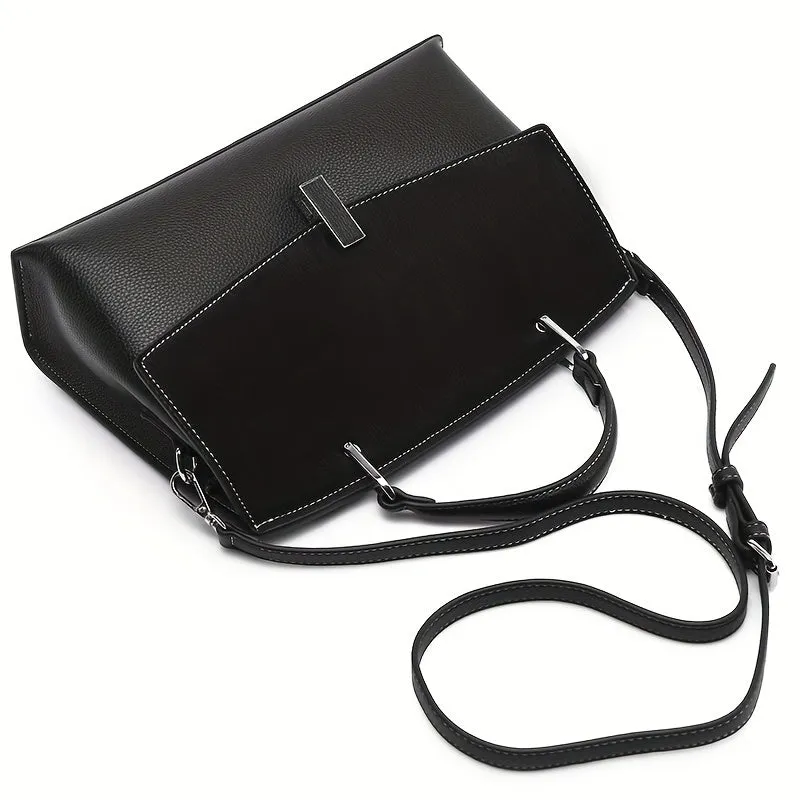 realaiot  Women's Simple Large Capacity Bag : Minimalist Top Handle Satchel Bag, One Shoulder Crossbody Bag