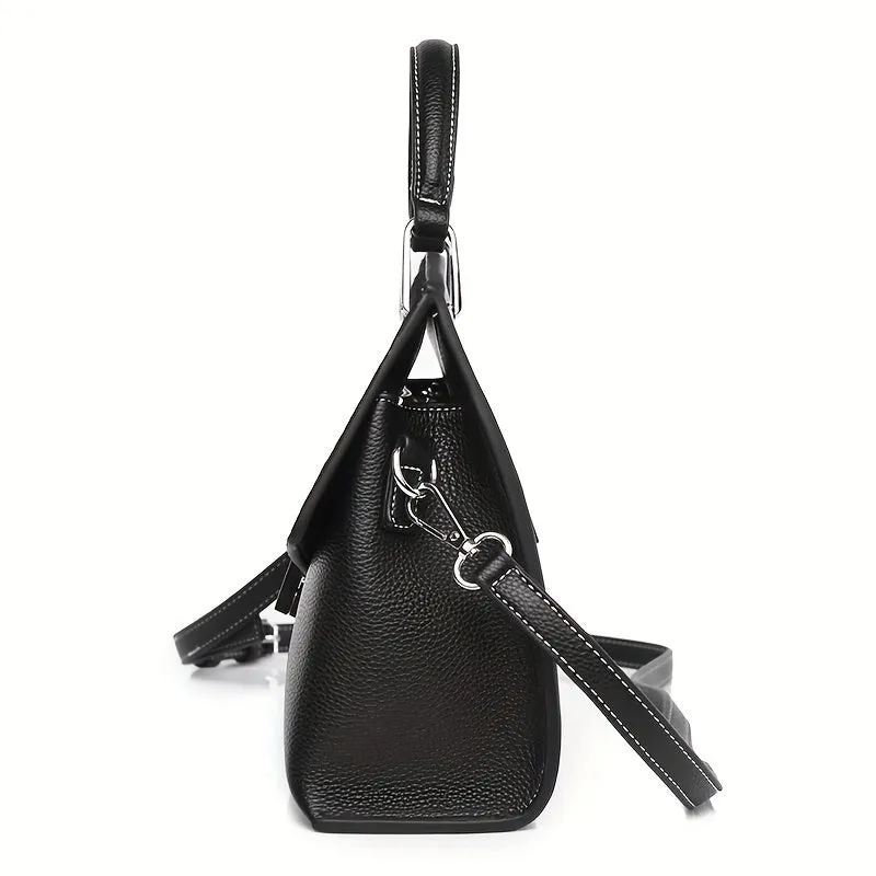 realaiot  Women's Simple Large Capacity Bag : Minimalist Top Handle Satchel Bag, One Shoulder Crossbody Bag