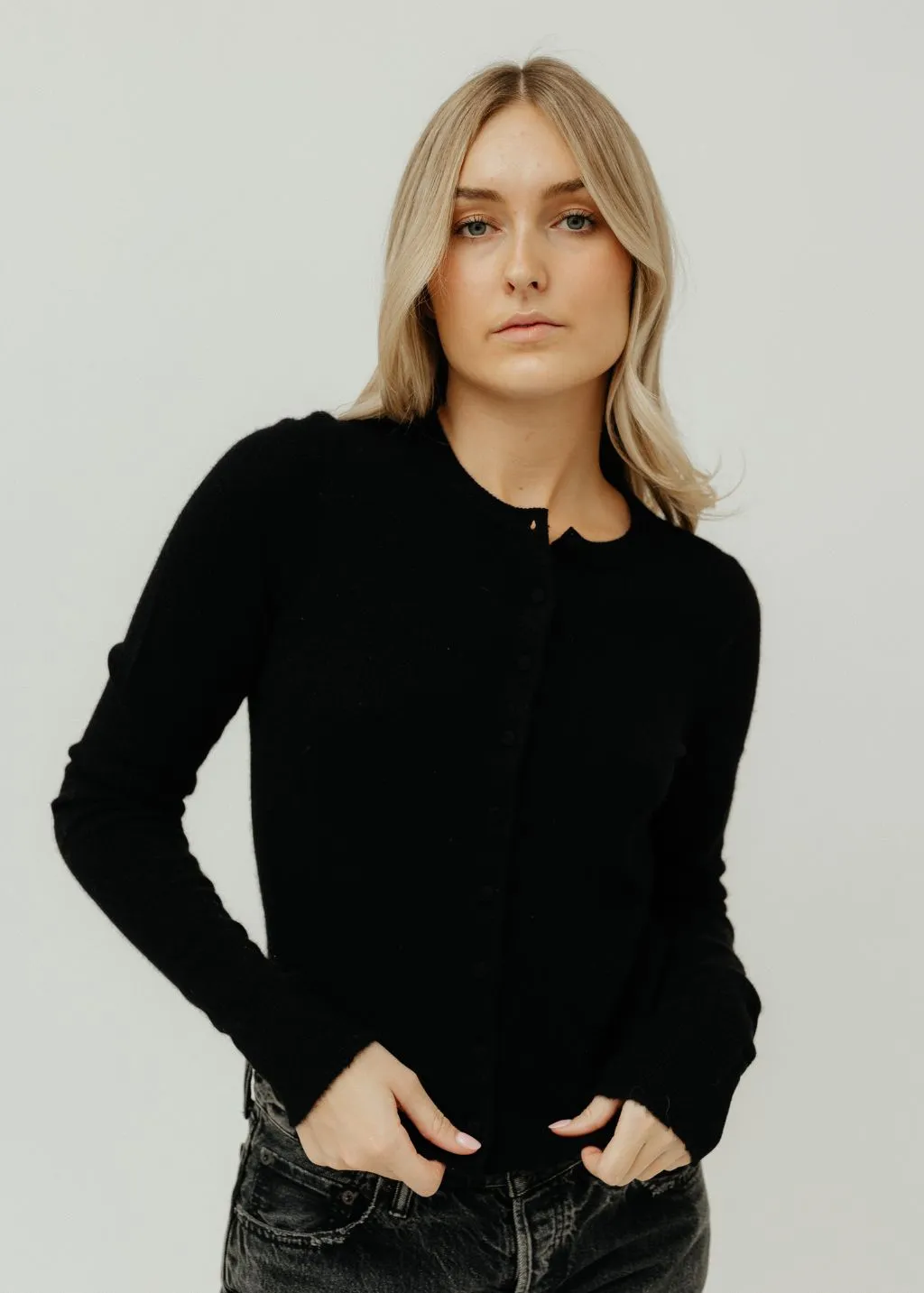 RE/DONE Cashmere Crewneck Cardigan