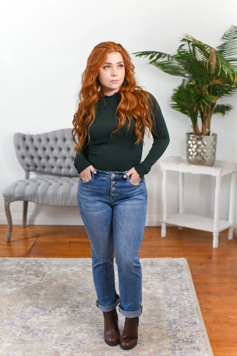 Reese Button-Fly Skinny Risen Jeans