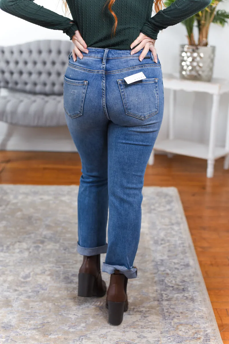 Reese Button-Fly Skinny Risen Jeans