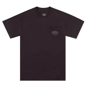 REFLECTIVE OVAL POCKET TEE BLACK