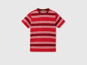 Regular Fit Round Neck Striped Pattern T-shirt