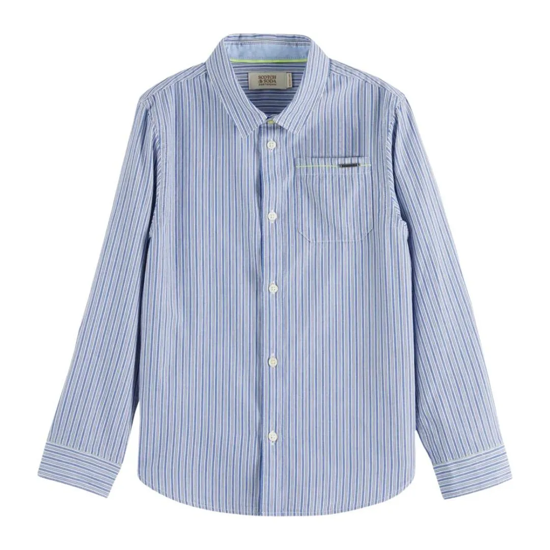 Regular-Fit Yarn-Dyed Shirt - Blue