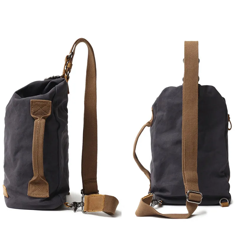 Retro Canvas Chest Pack Men Chest Bag Casual Shoulder Bag Messenger Bag FX3053