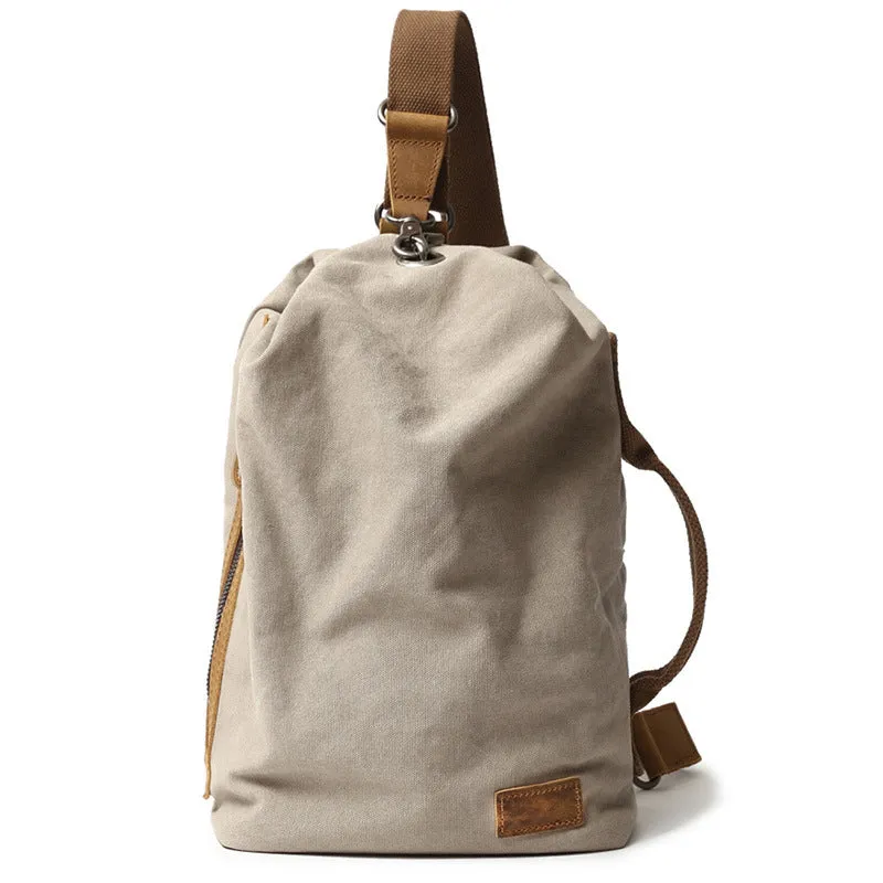 Retro Canvas Chest Pack Men Chest Bag Casual Shoulder Bag Messenger Bag FX3053