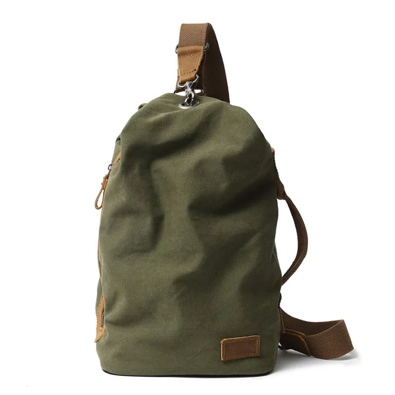 Retro Canvas Chest Pack Men Chest Bag Casual Shoulder Bag Messenger Bag FX3053