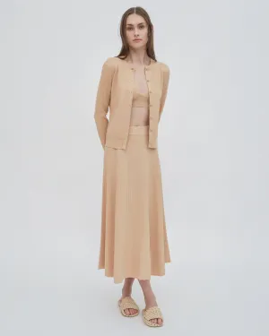 RIB FITTED CARDIGAN