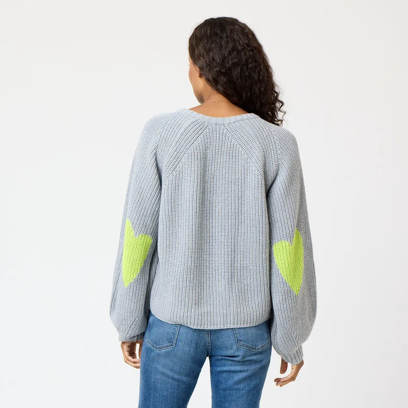 Ricki Imperfect Heart Sweater - Dark Heather Gray