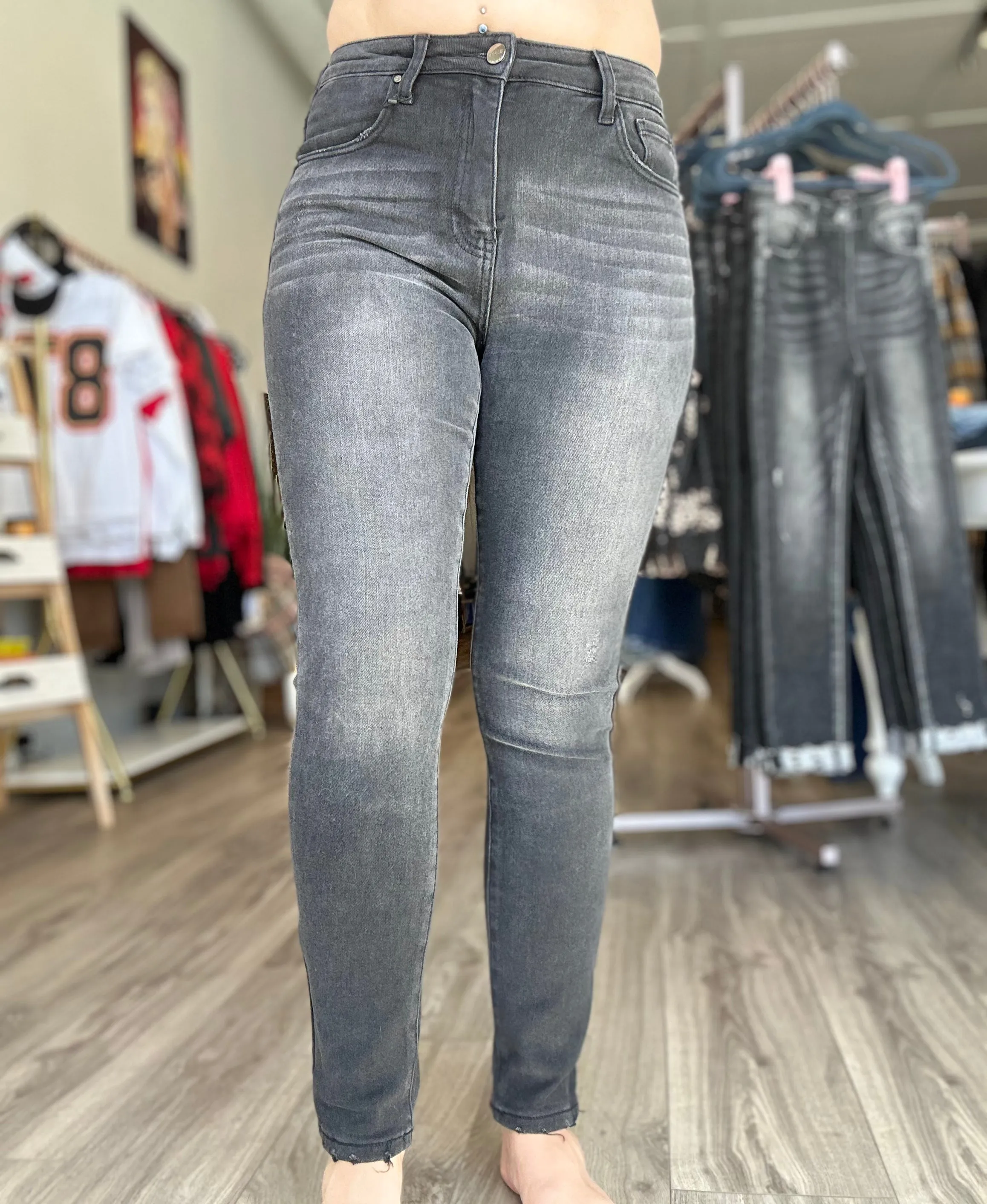 Risen Black High Rise Skinny Jeans