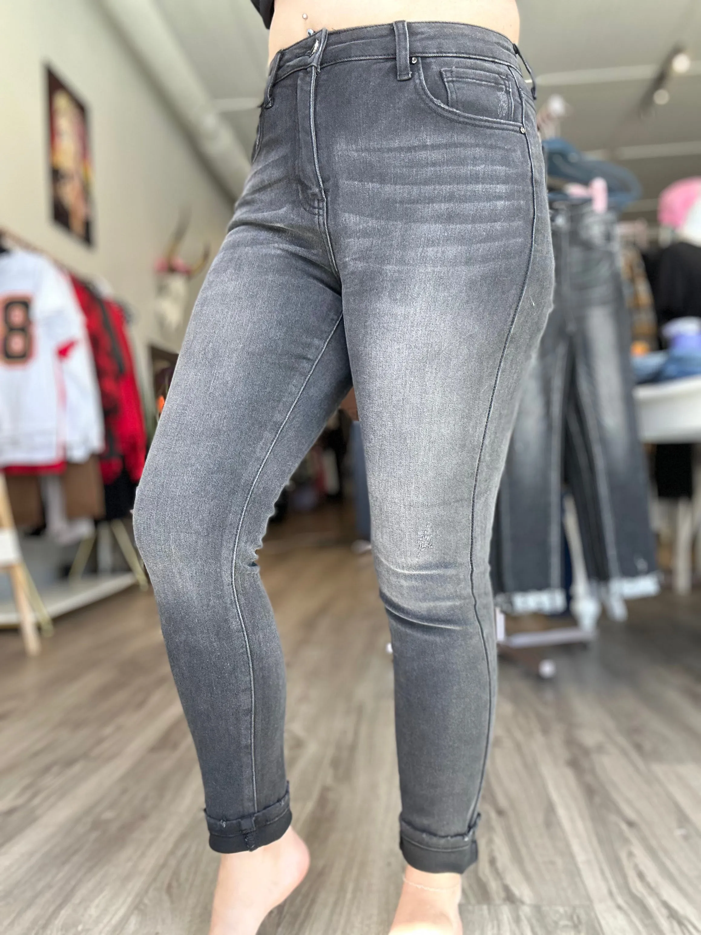 Risen Black High Rise Skinny Jeans
