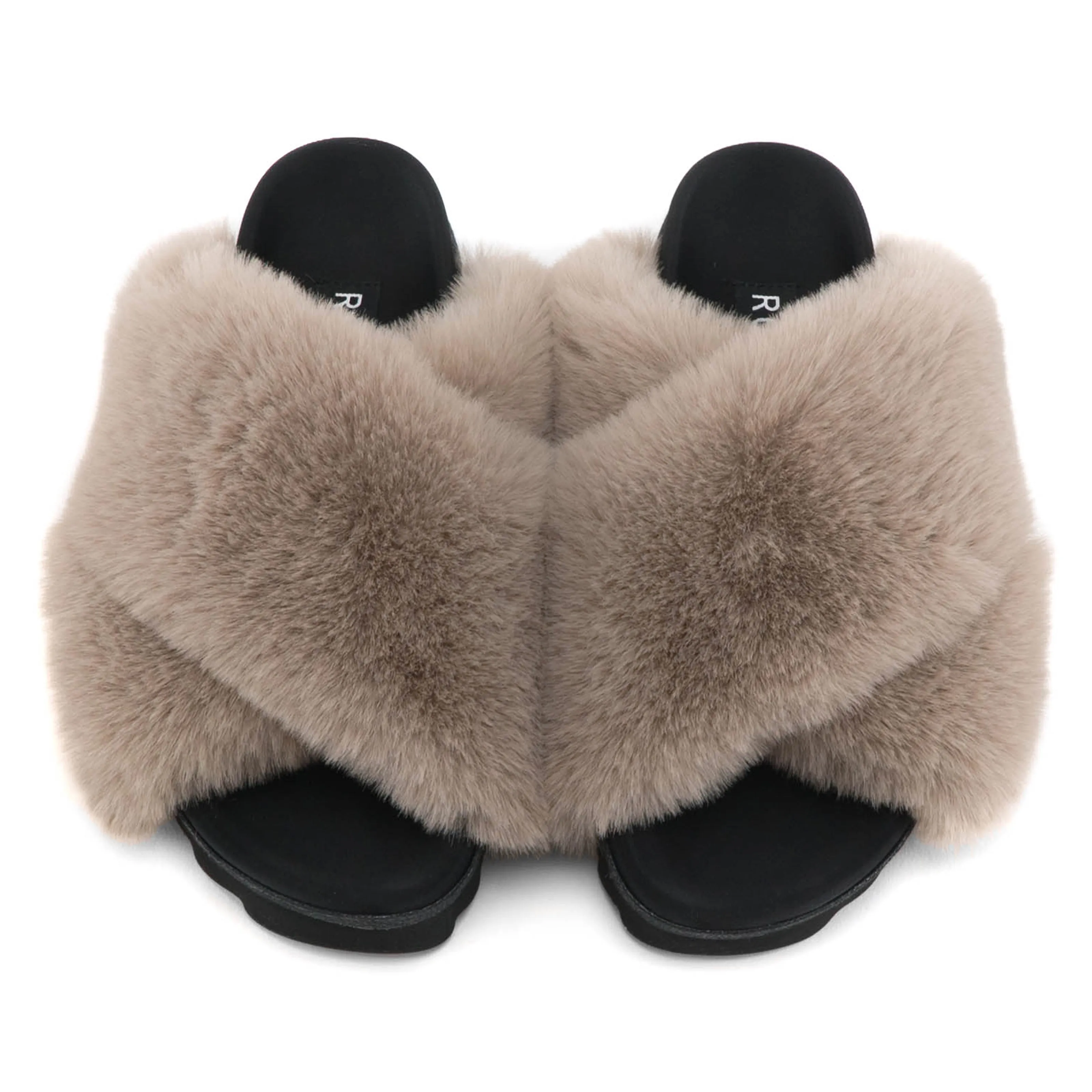 ROAM Cloud Slippers Nude Faux Fur