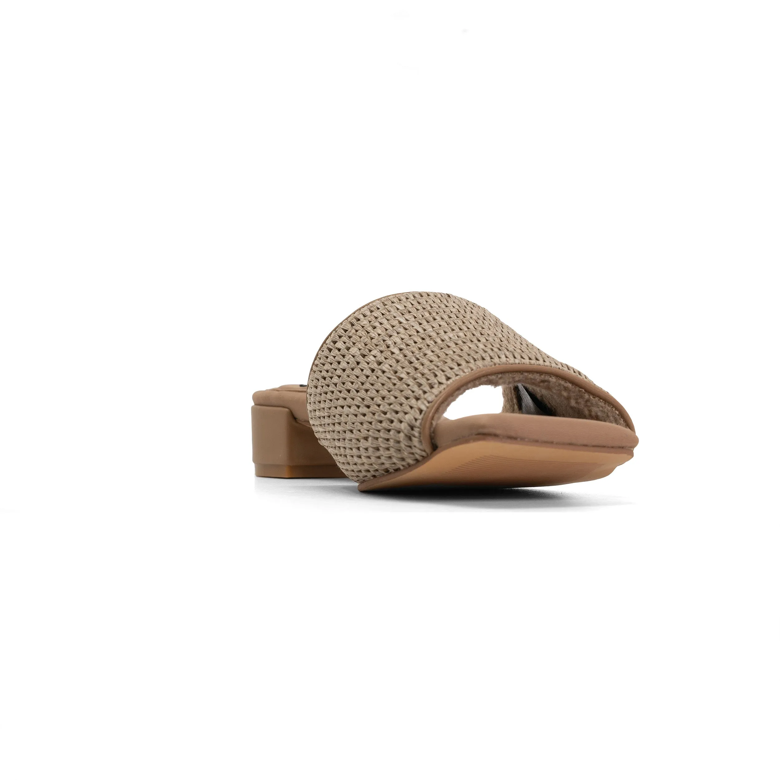 ROAM RAFFIA SQUARE HEEL NATURAL