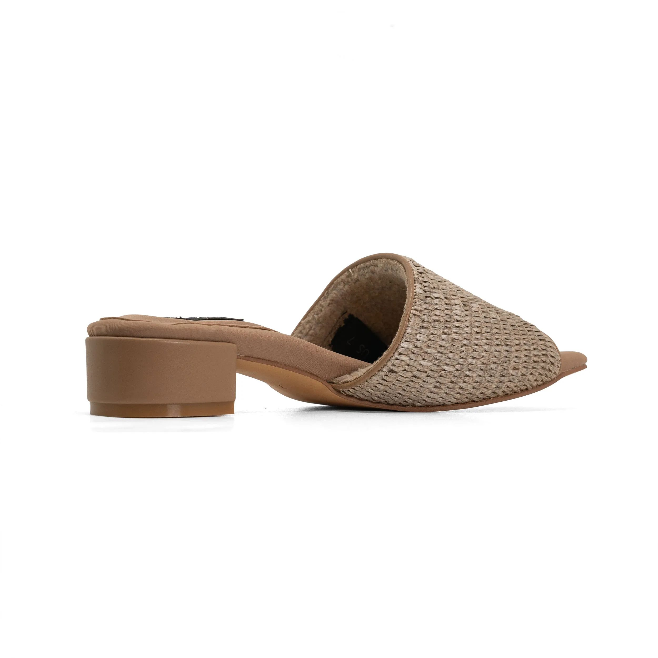 ROAM RAFFIA SQUARE HEEL NATURAL