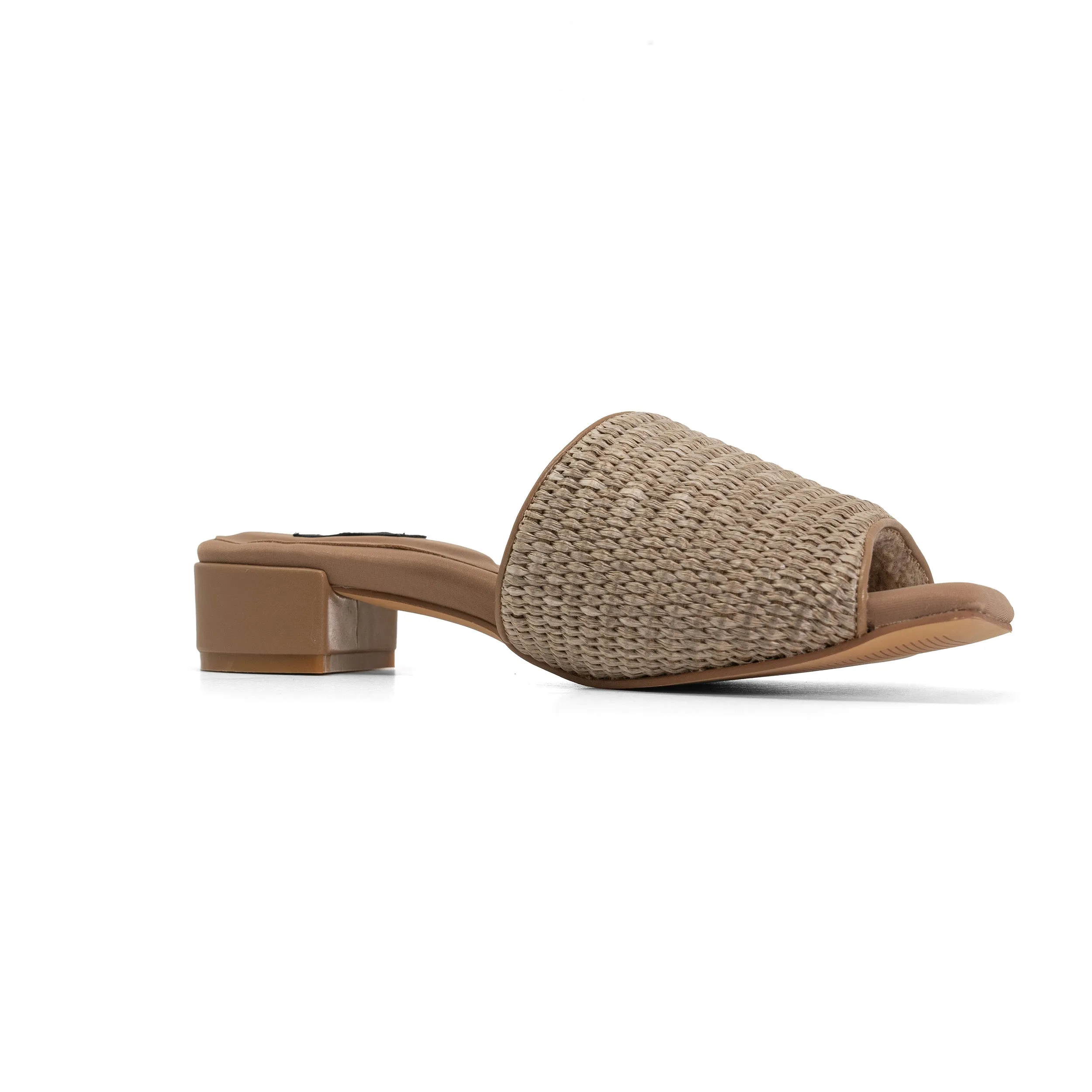 ROAM RAFFIA SQUARE HEEL NATURAL