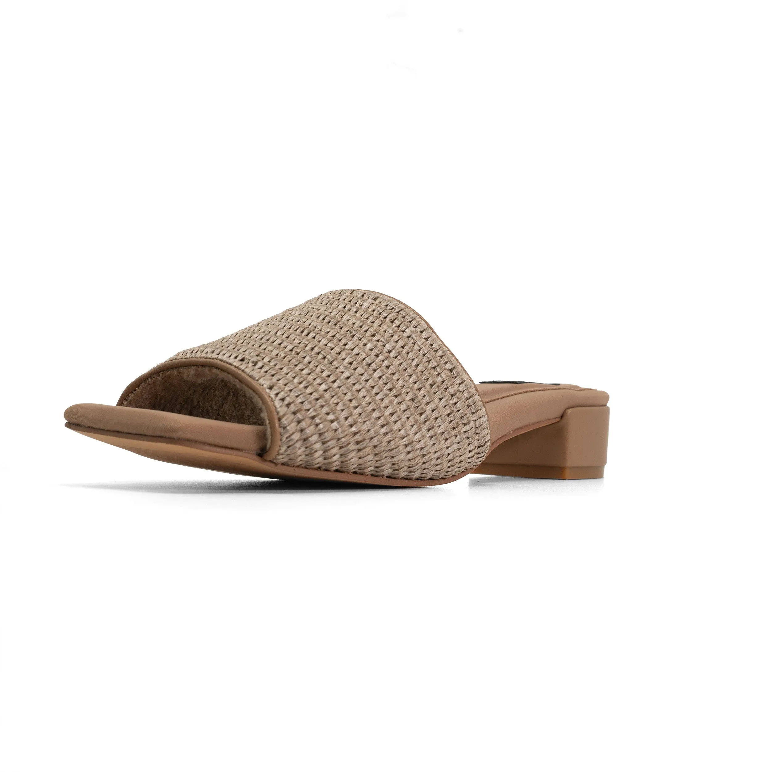 ROAM RAFFIA SQUARE HEEL NATURAL