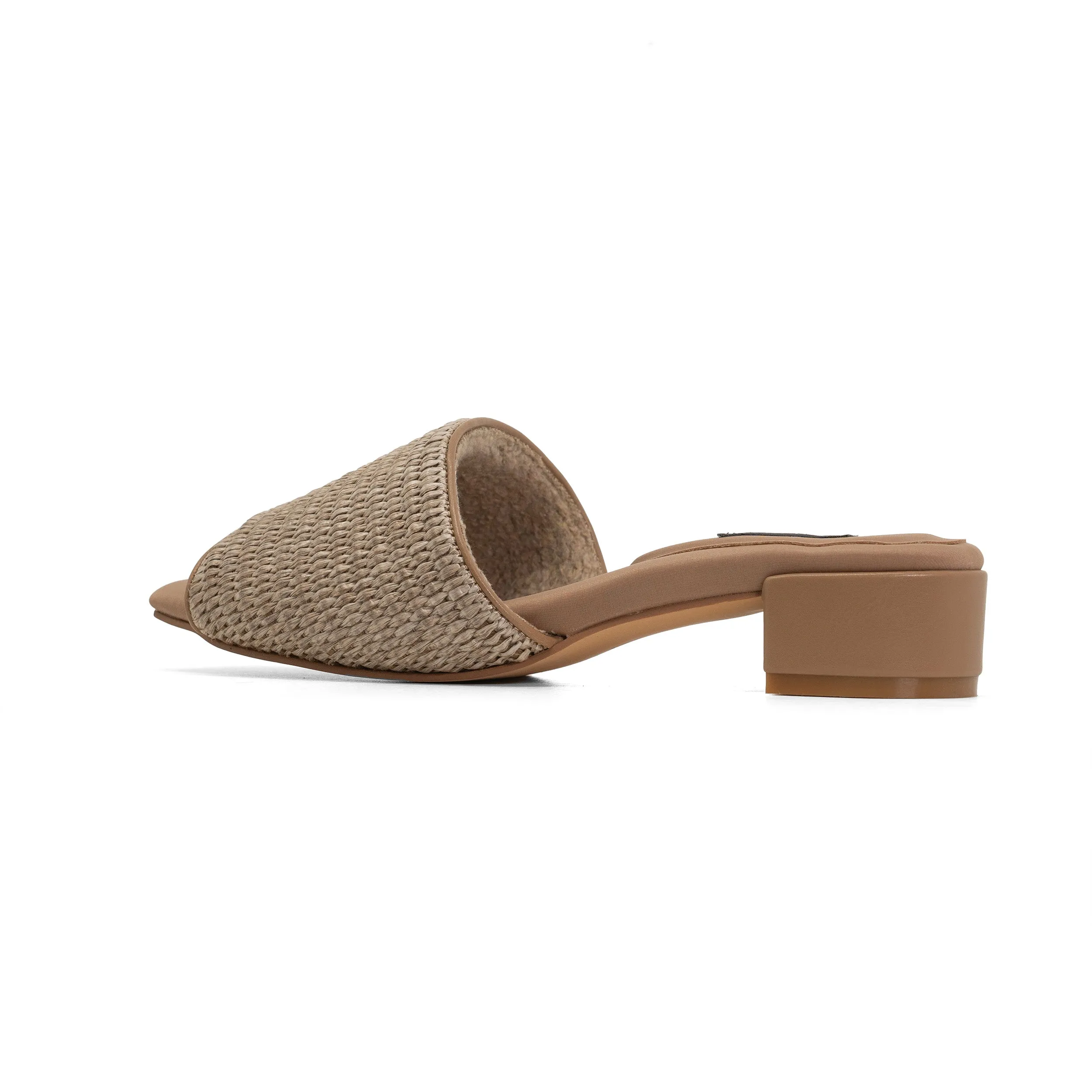 ROAM RAFFIA SQUARE HEEL NATURAL