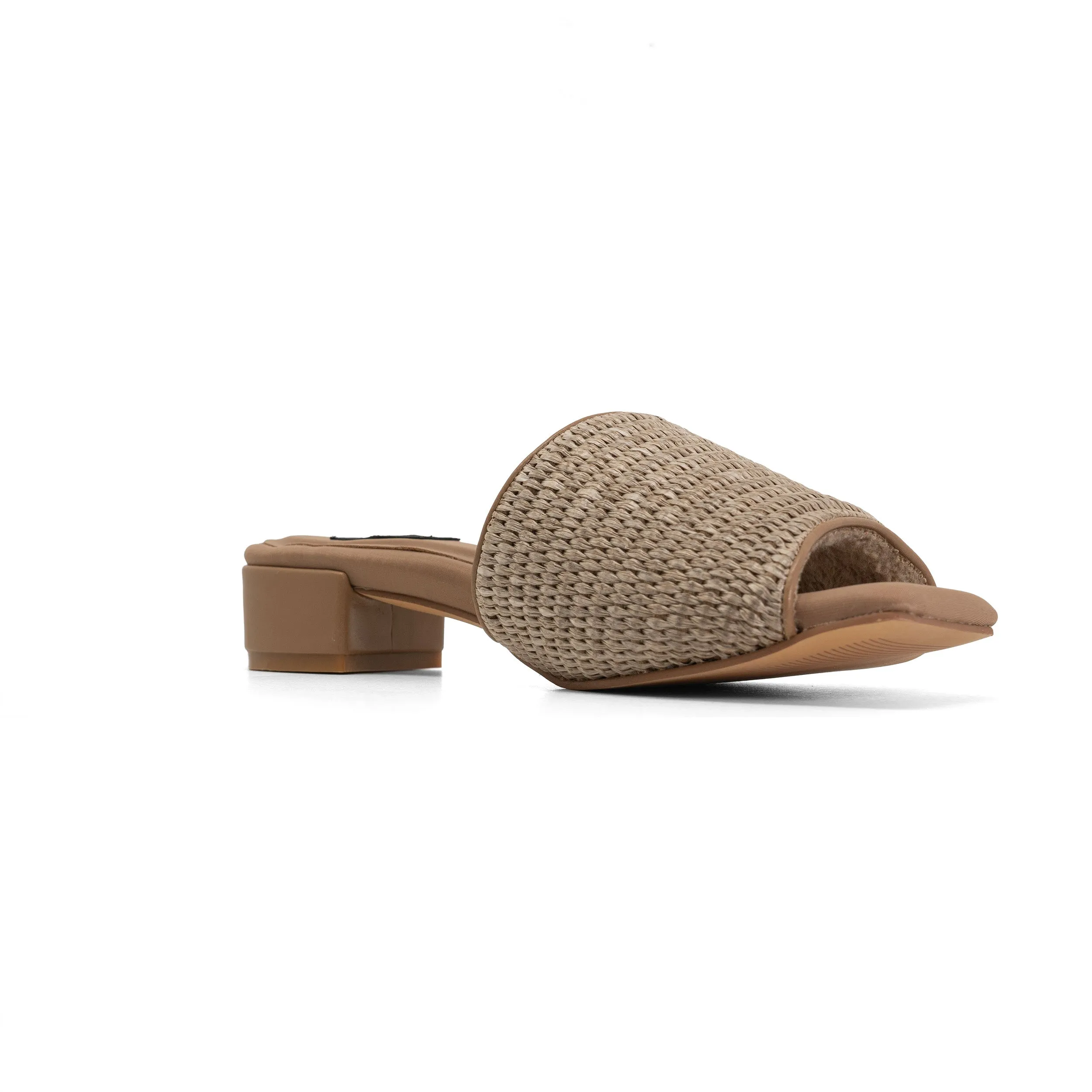 ROAM RAFFIA SQUARE HEEL NATURAL