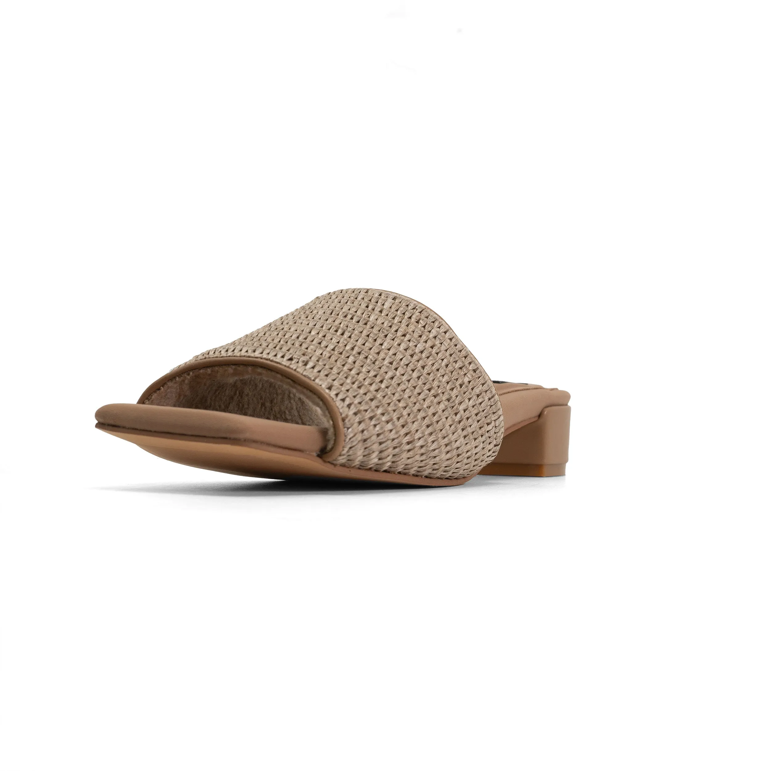 ROAM RAFFIA SQUARE HEEL NATURAL