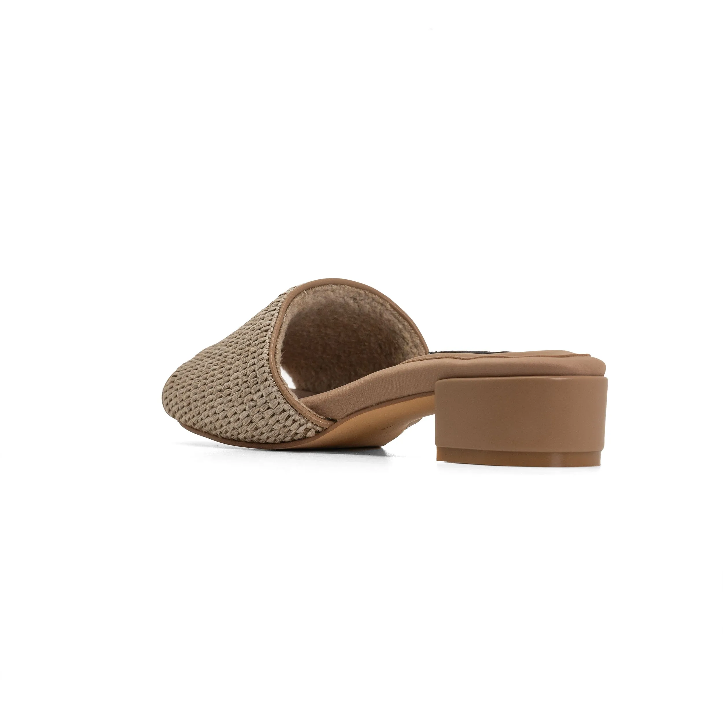 ROAM RAFFIA SQUARE HEEL NATURAL