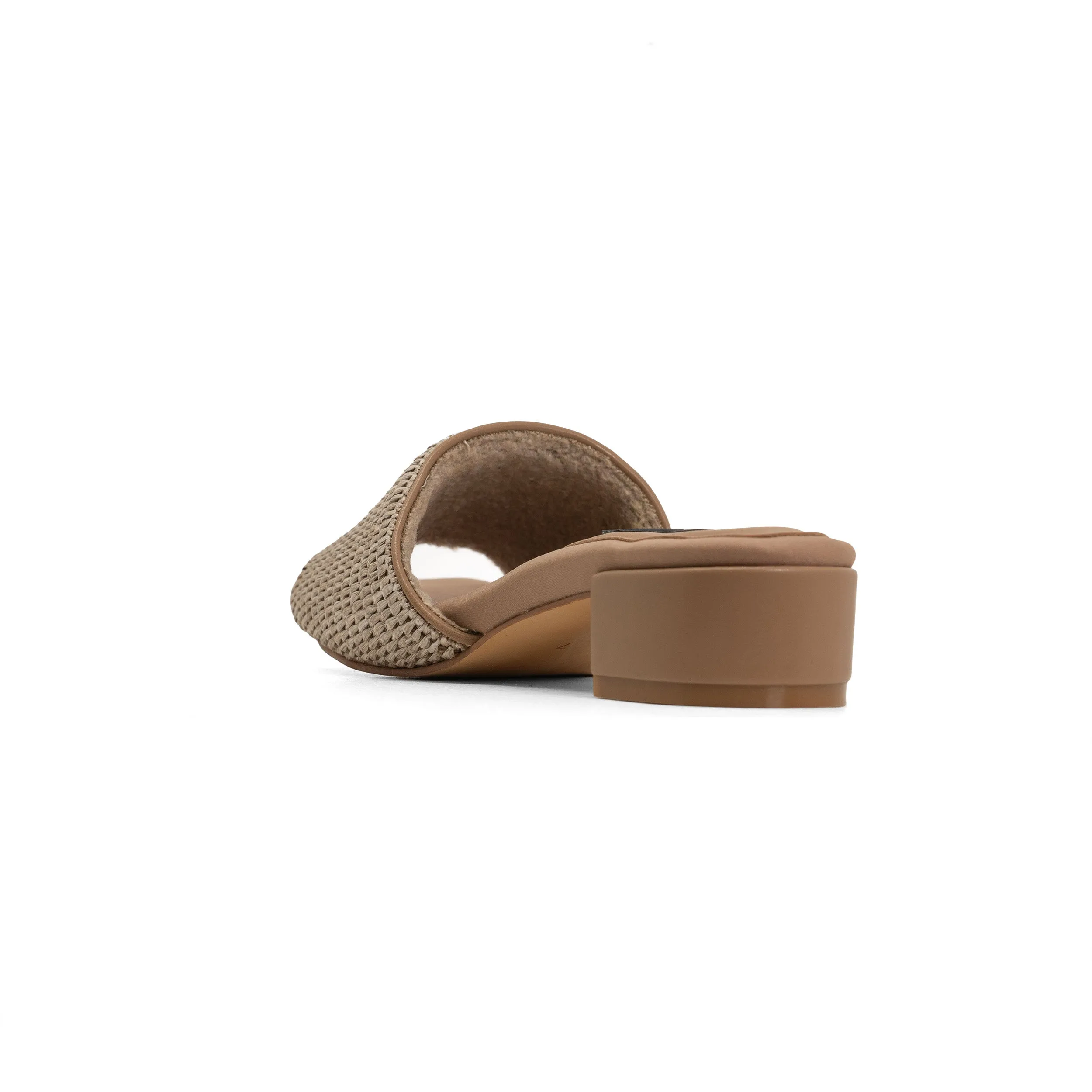 ROAM RAFFIA SQUARE HEEL NATURAL