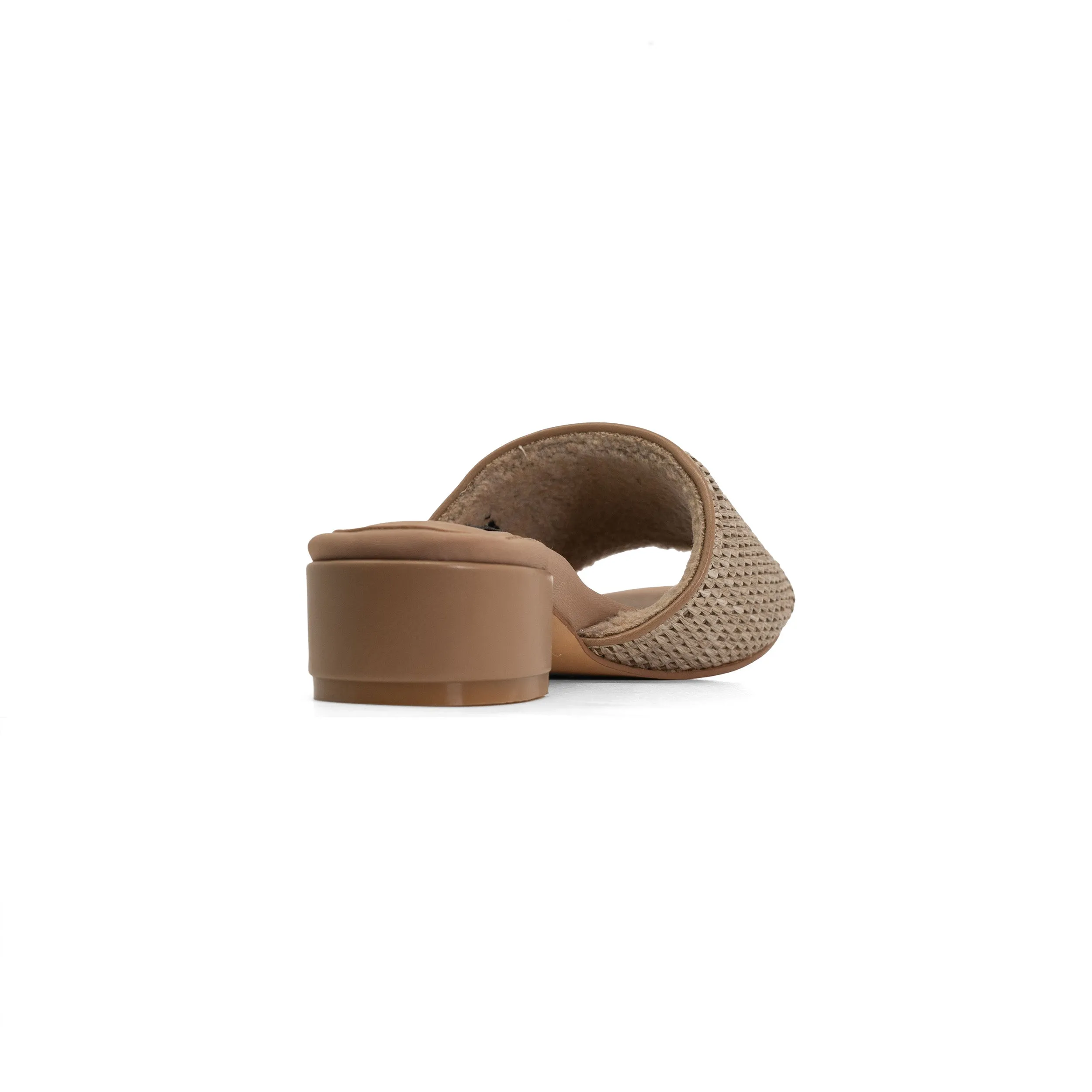 ROAM RAFFIA SQUARE HEEL NATURAL