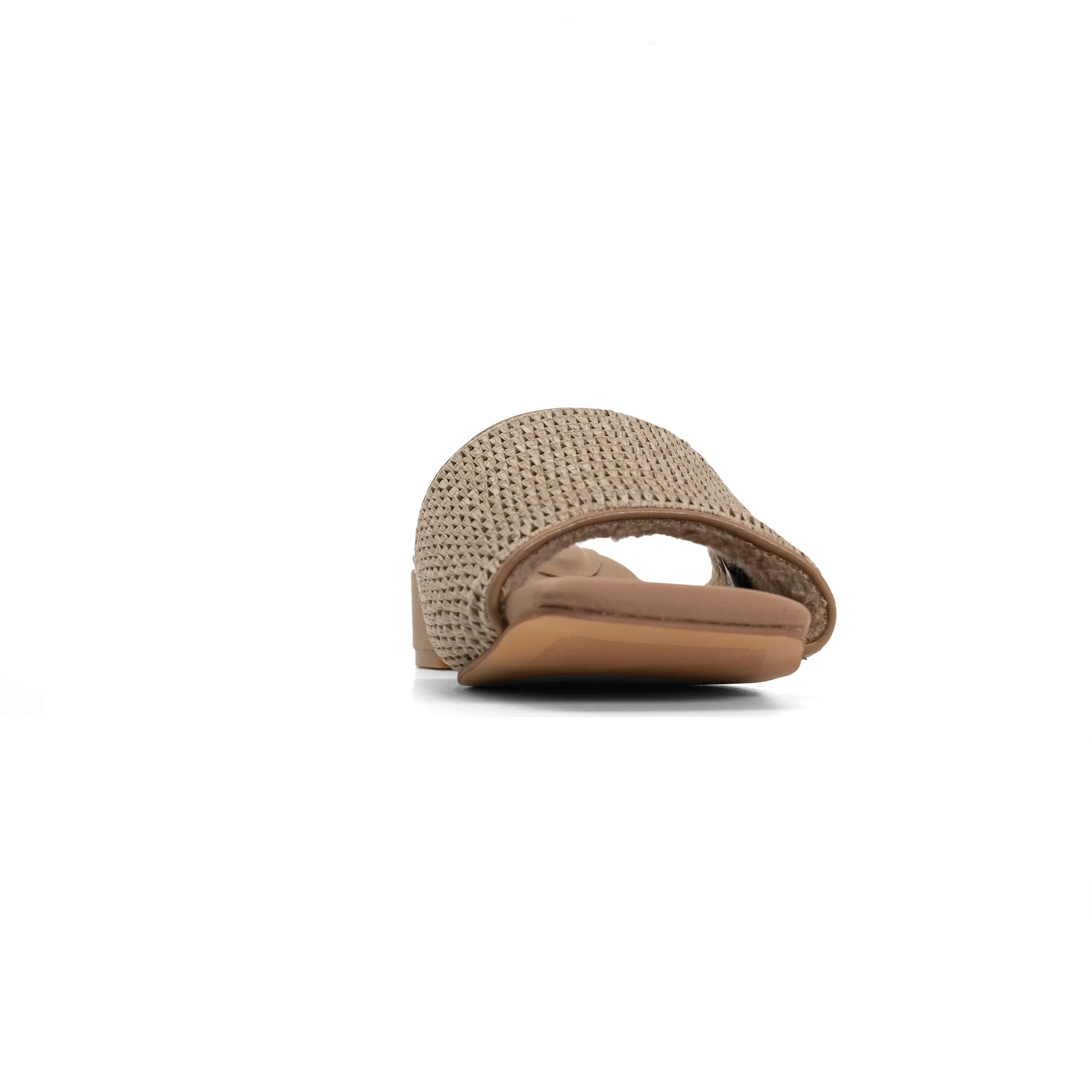 ROAM RAFFIA SQUARE HEEL NATURAL