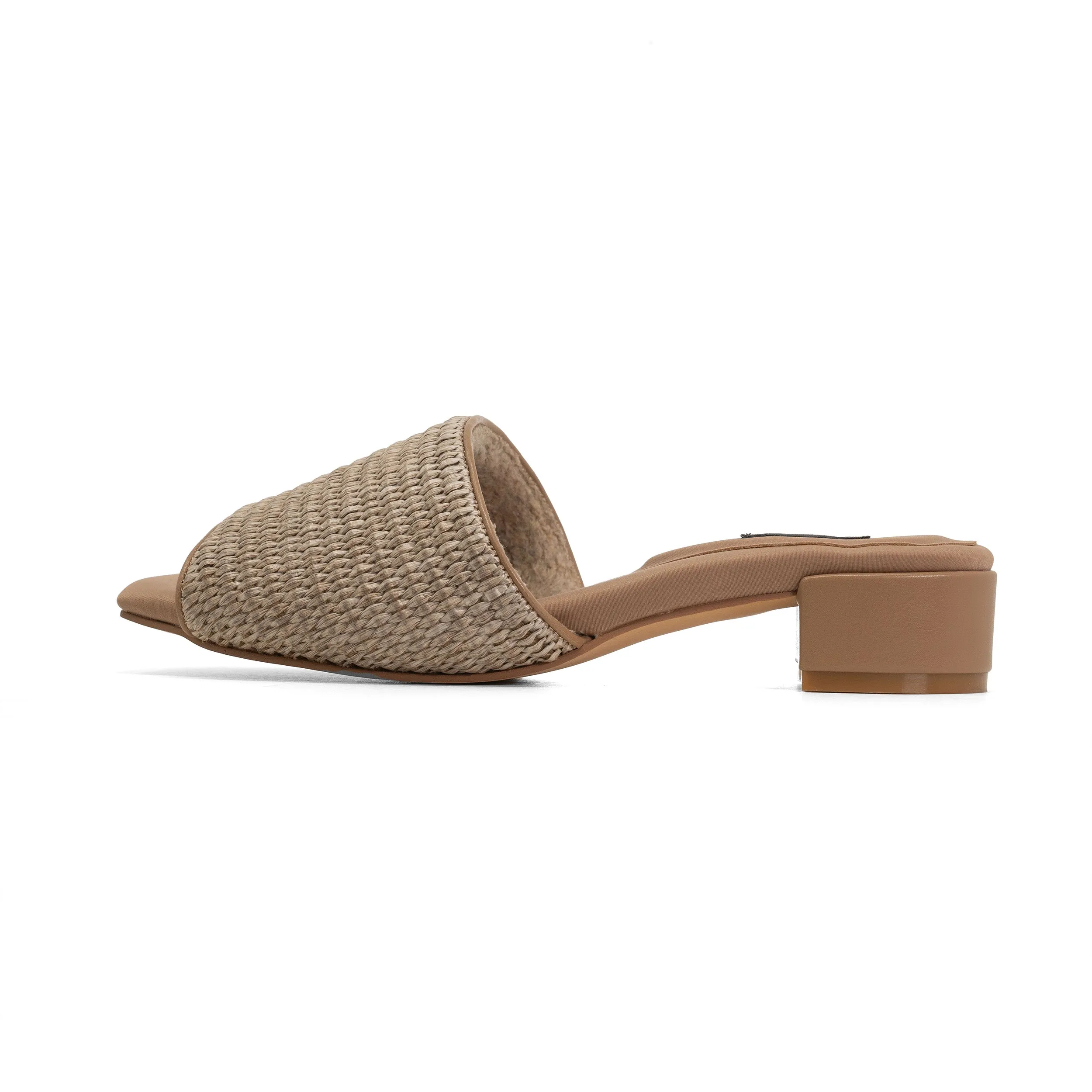 ROAM RAFFIA SQUARE HEEL NATURAL