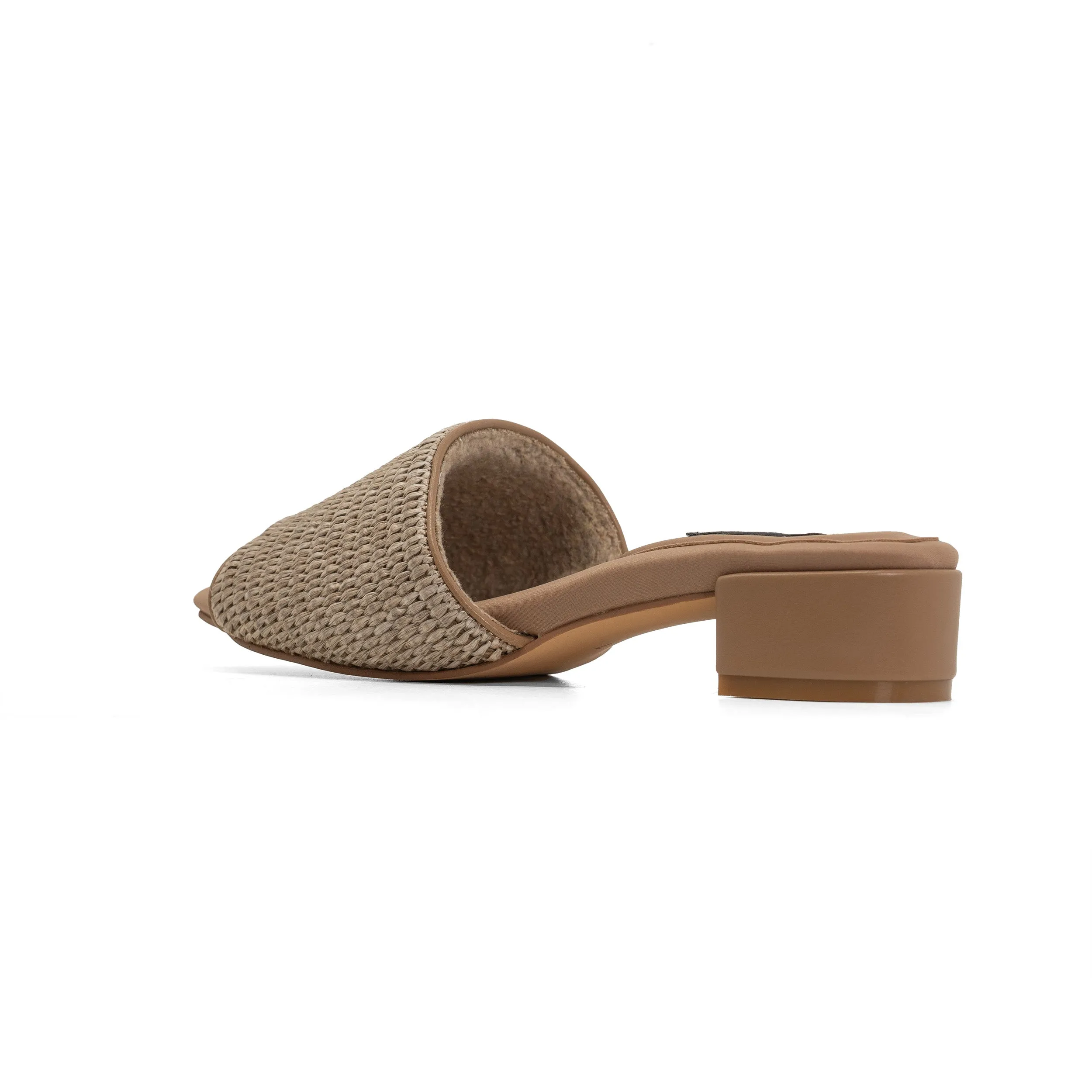 ROAM RAFFIA SQUARE HEEL NATURAL