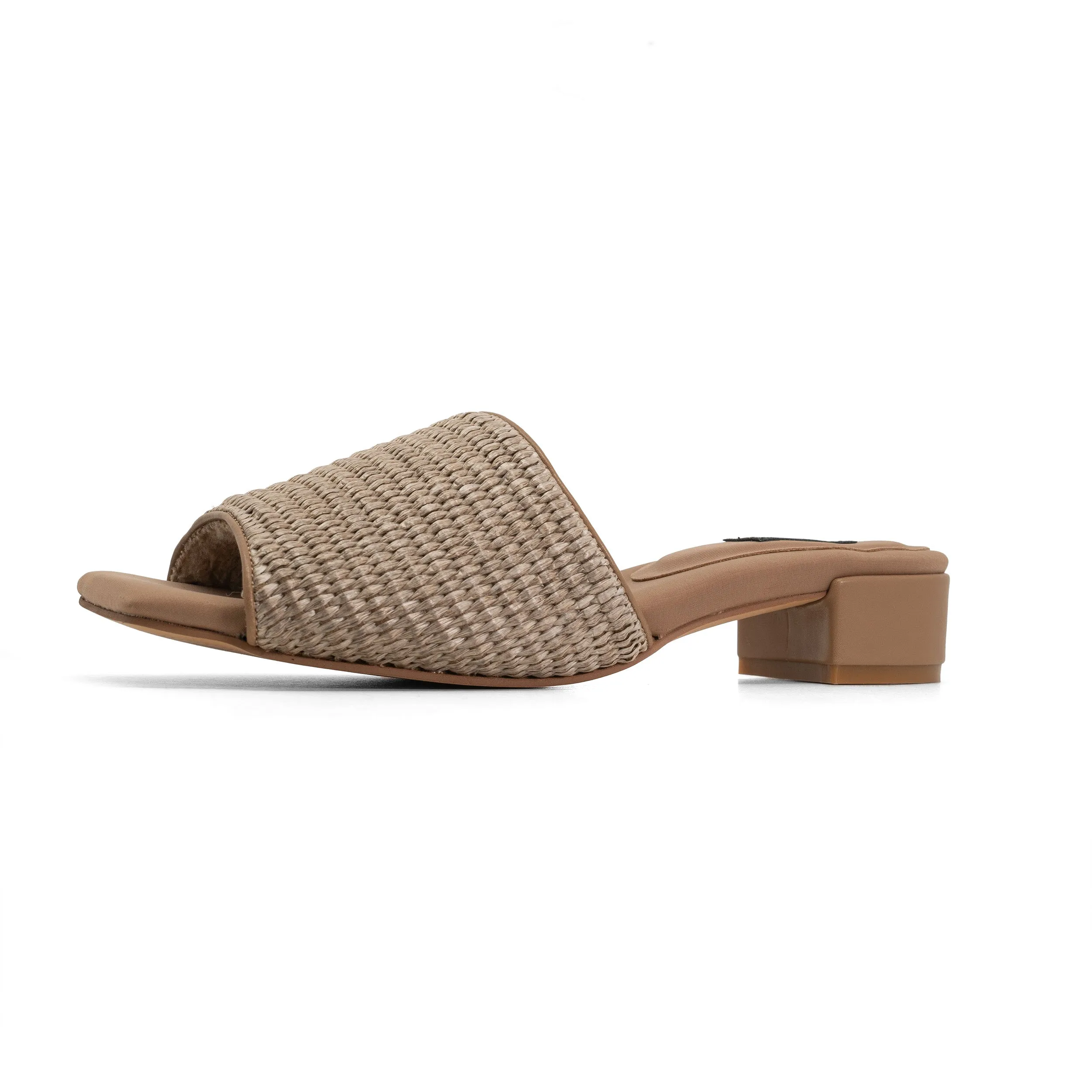 ROAM RAFFIA SQUARE HEEL NATURAL