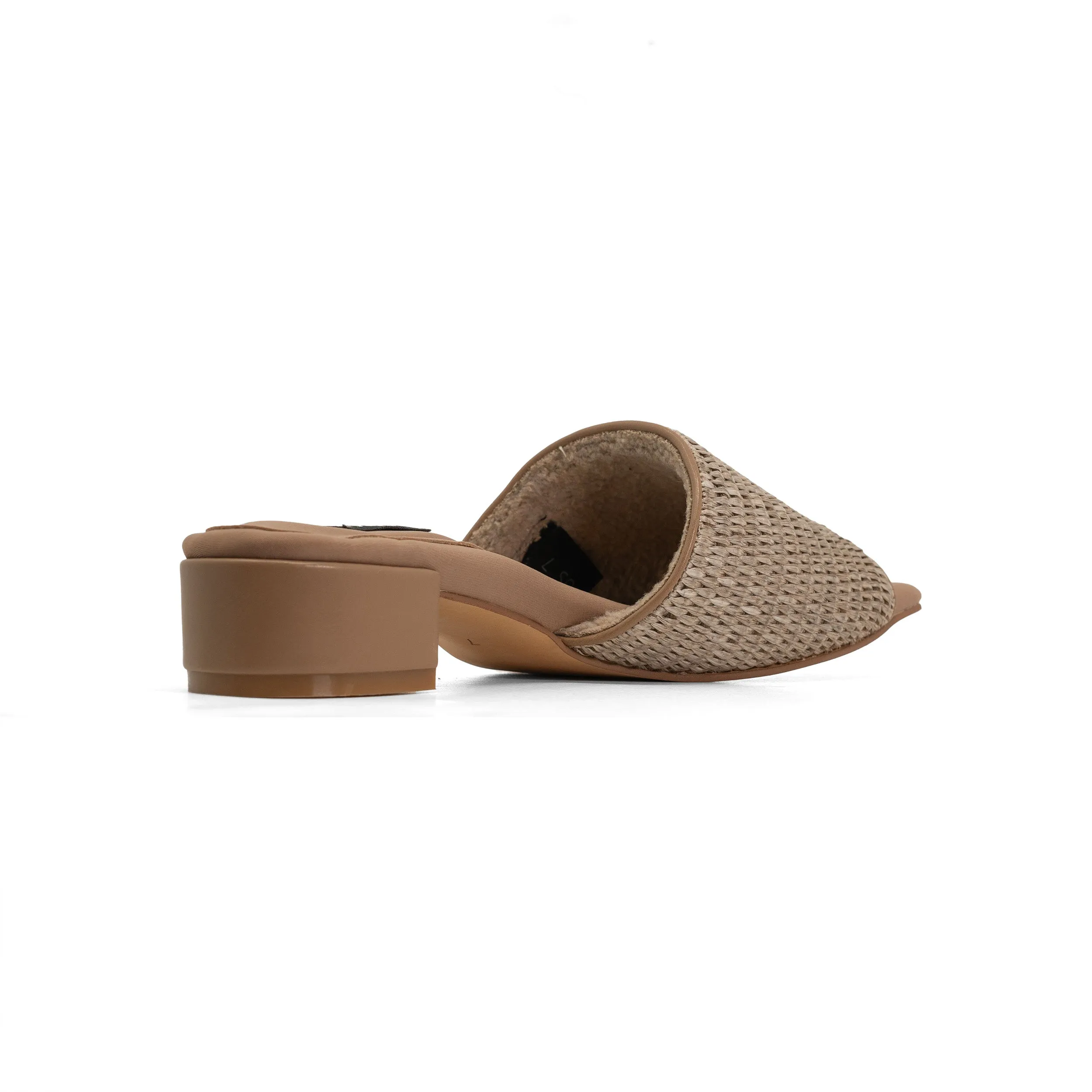 ROAM RAFFIA SQUARE HEEL NATURAL