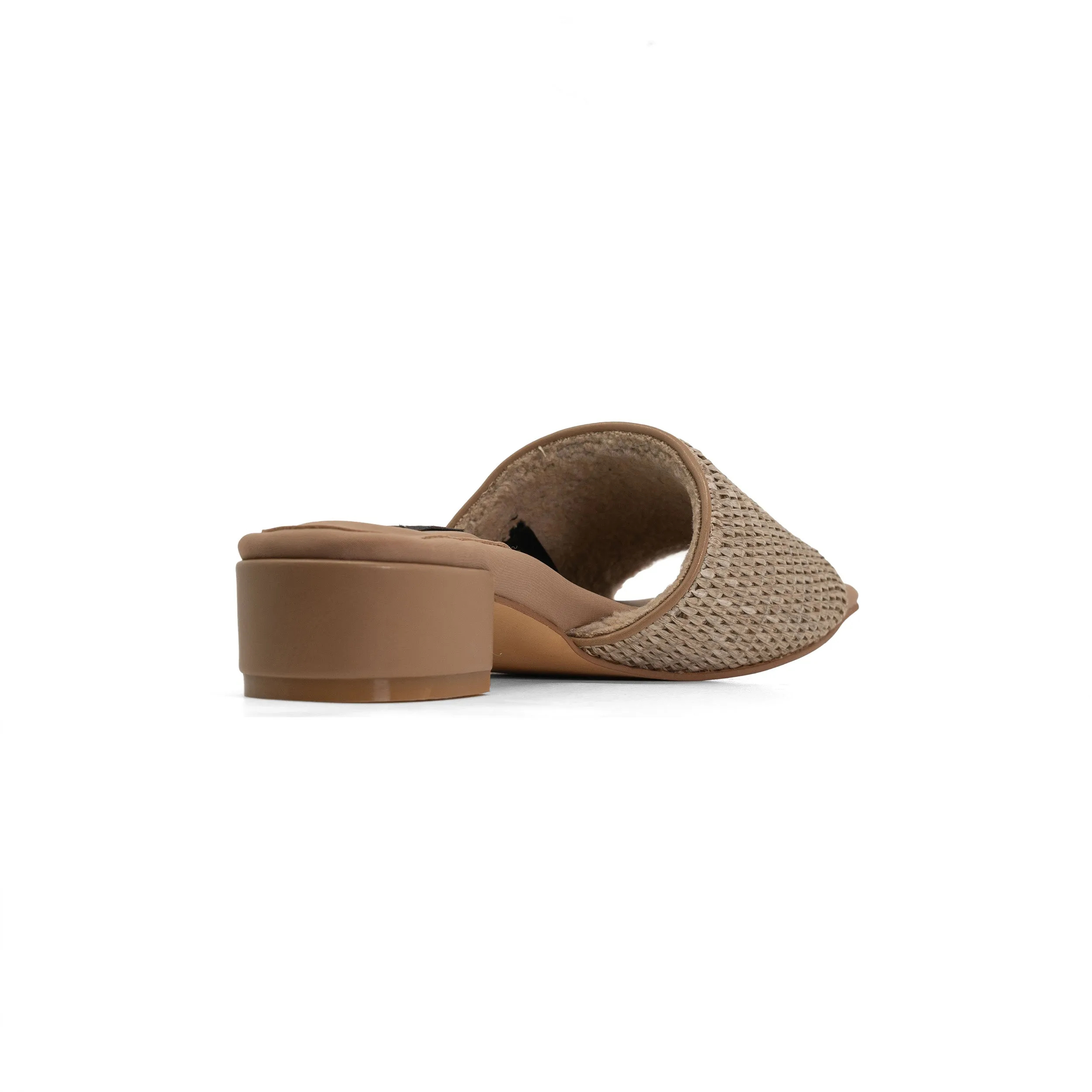 ROAM RAFFIA SQUARE HEEL NATURAL
