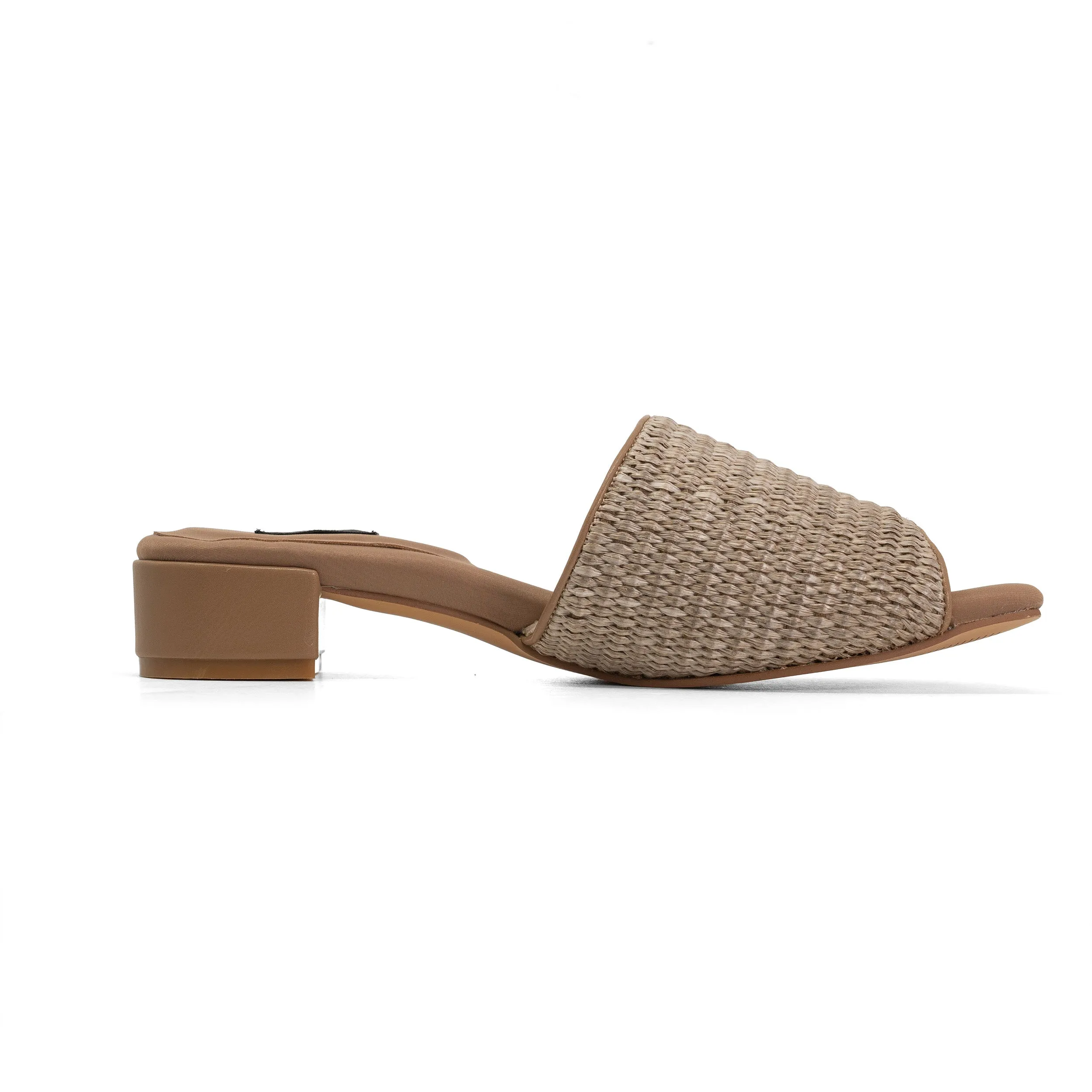 ROAM RAFFIA SQUARE HEEL NATURAL