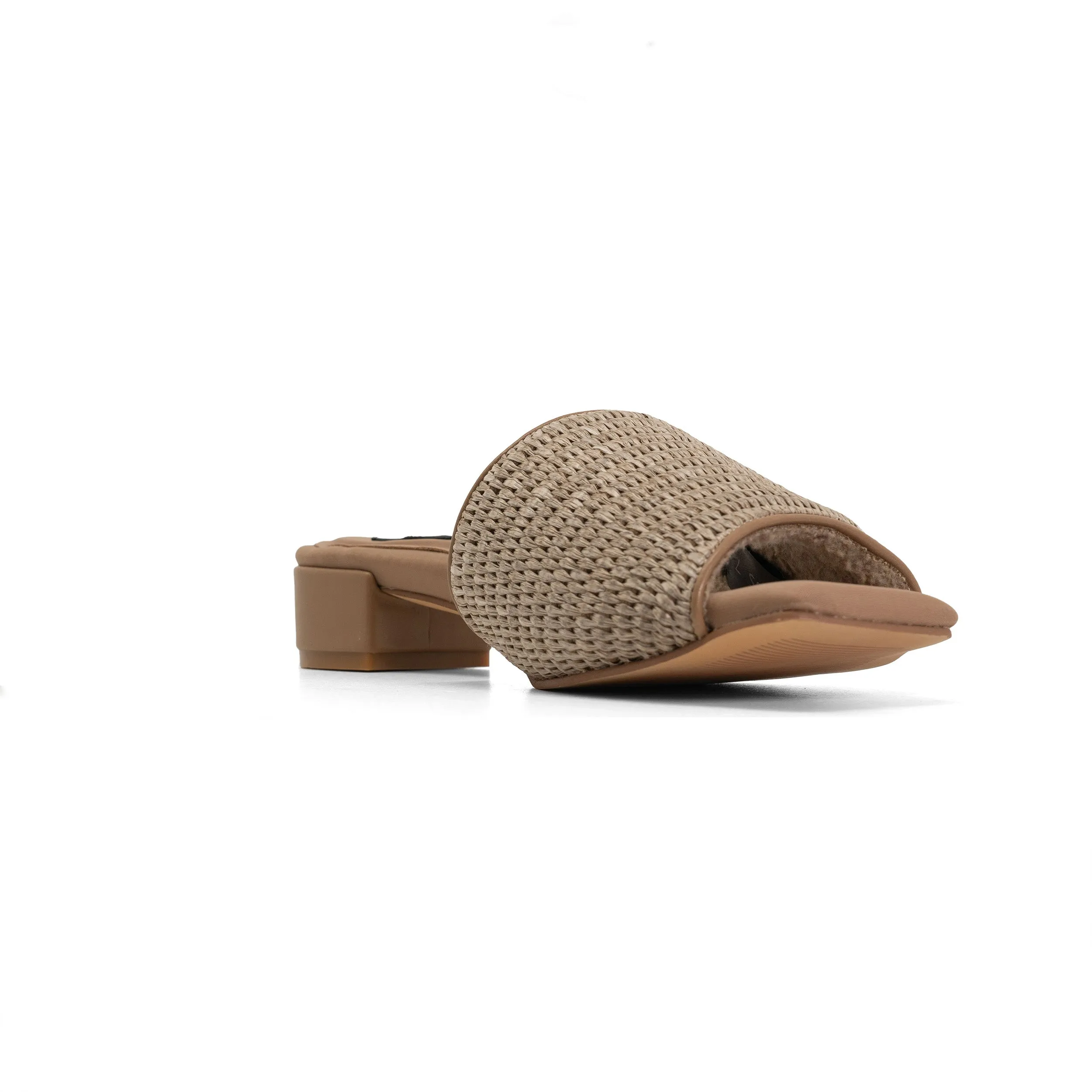 ROAM RAFFIA SQUARE HEEL NATURAL