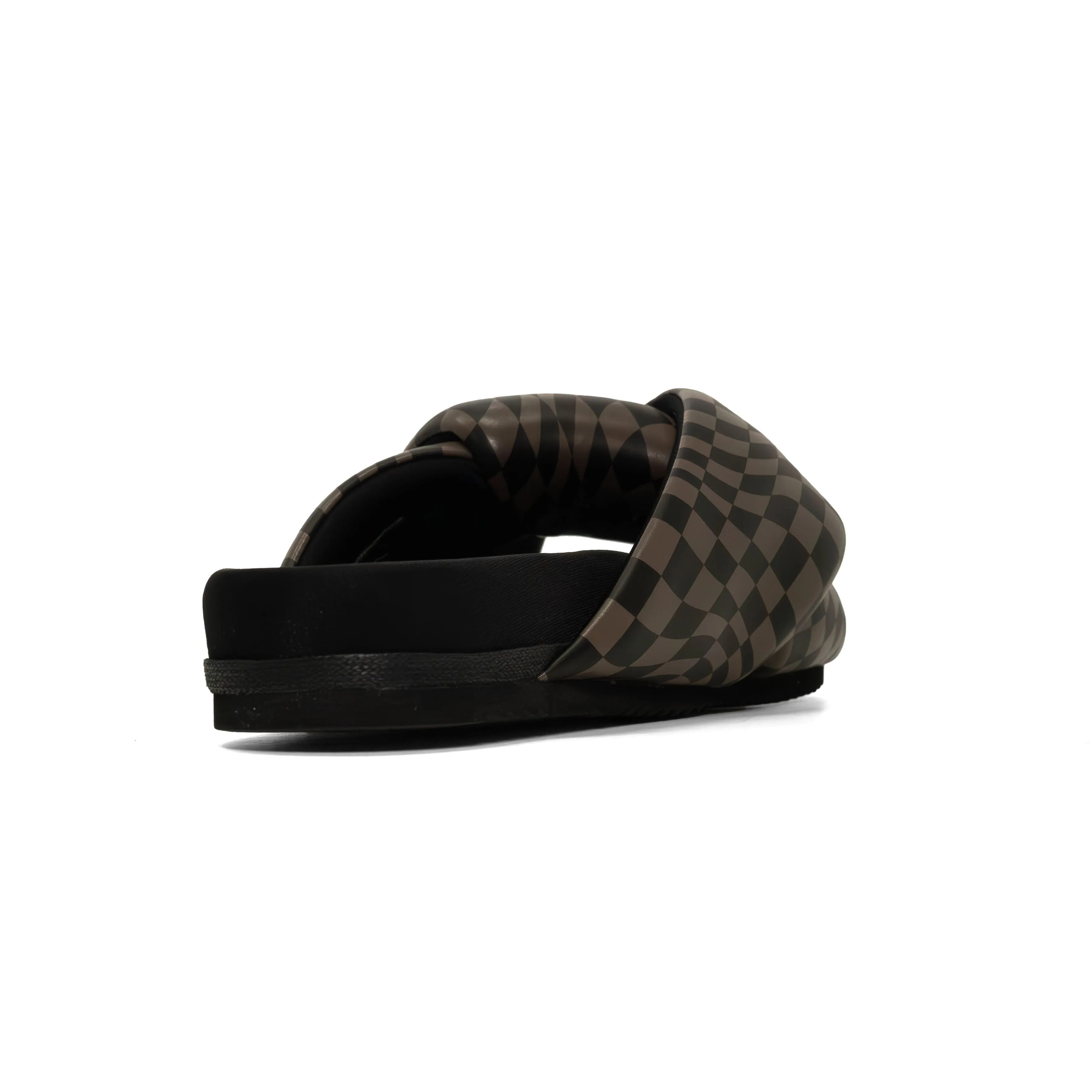 ROAM WAVY CHECK FOLDY BLACK & TAUPE VEGAN LEATHER